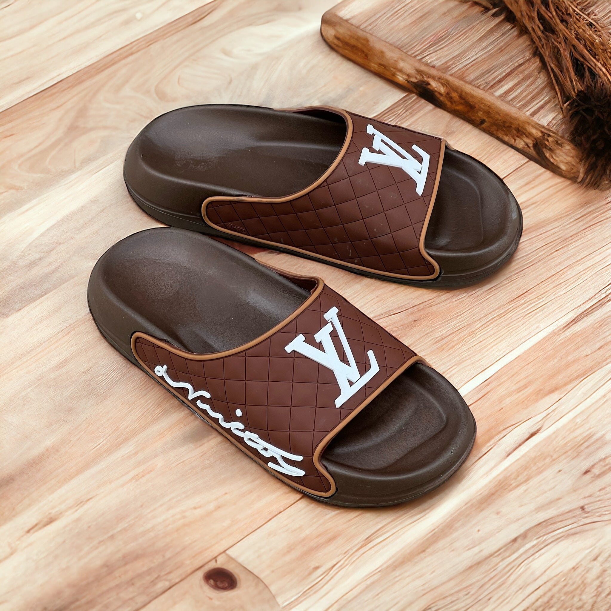 Medicated Brown L-V Soft Sole Slides LSS-3302