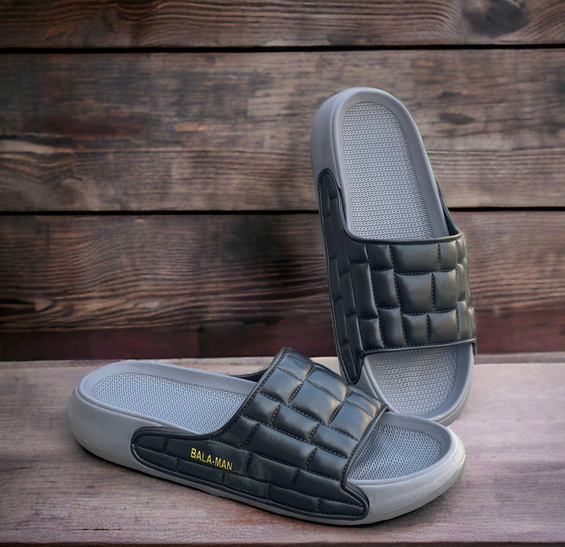 Ballmain Charcoal Elite Slides BES-1144