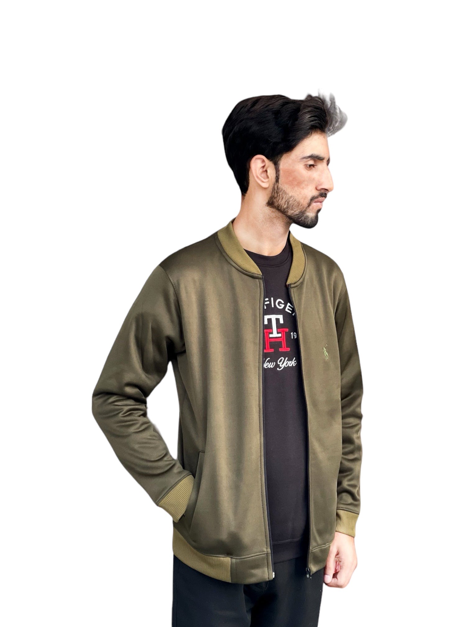 Sleeveless Fleece Jacket - Olive Green