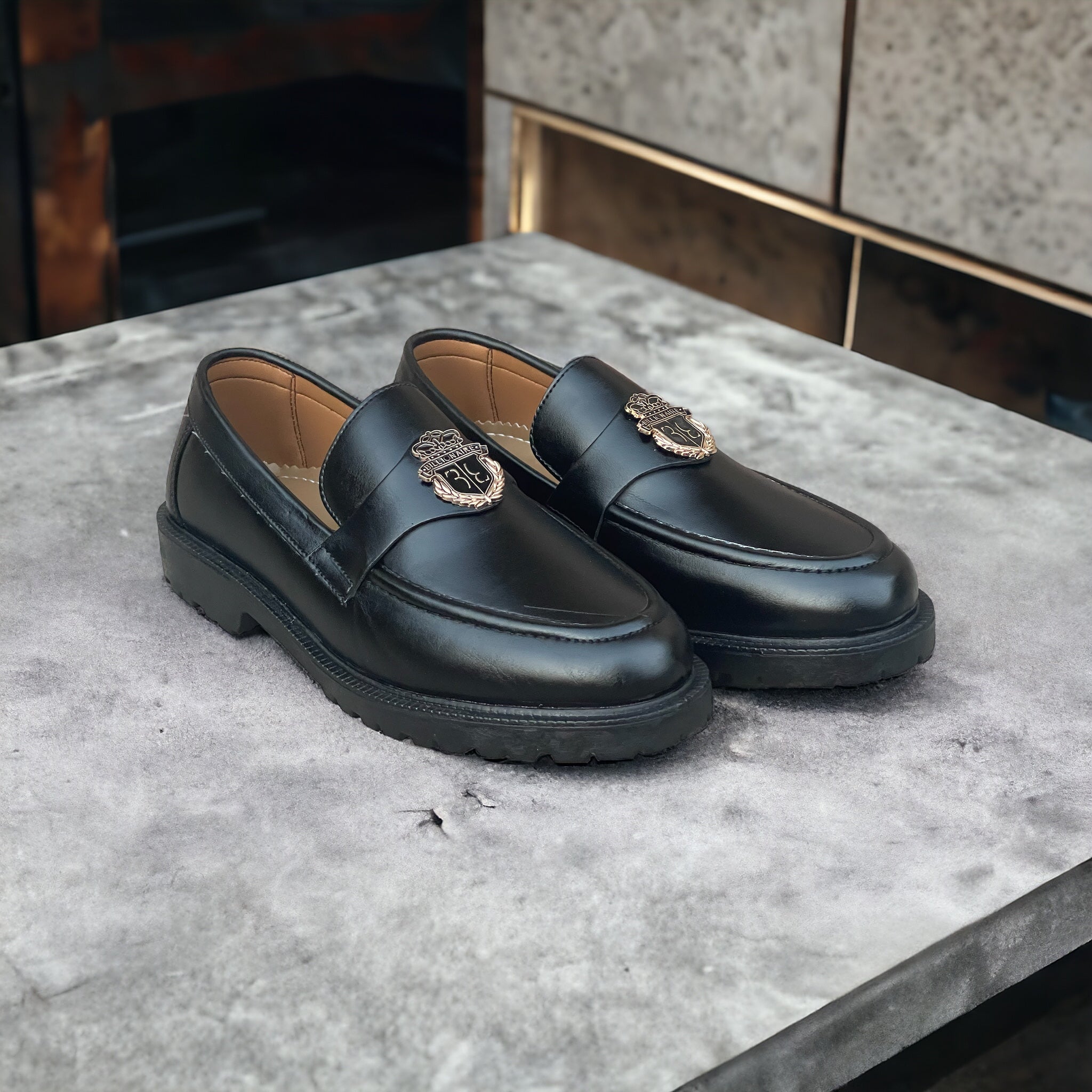 Black Billionaire Patent Loafers BL-655