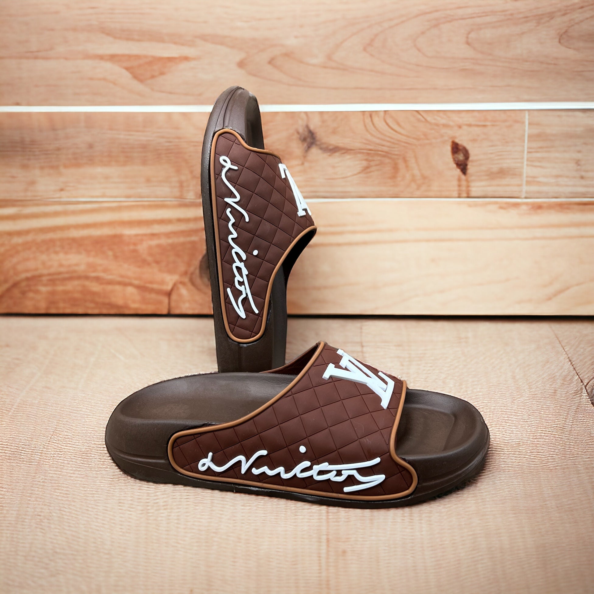 Medicated Brown L-V Soft Sole Slides LSS-3302