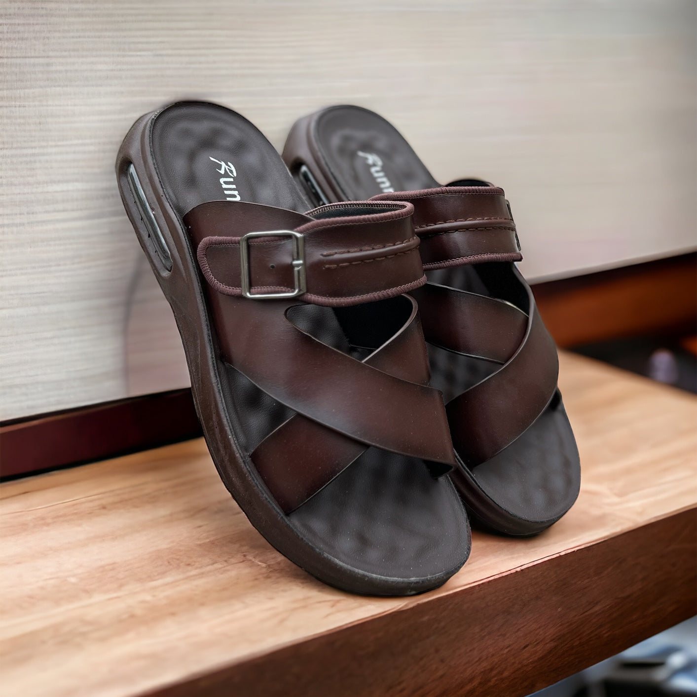 100% Medicated Air-Cooled Brown Chappal - AC092