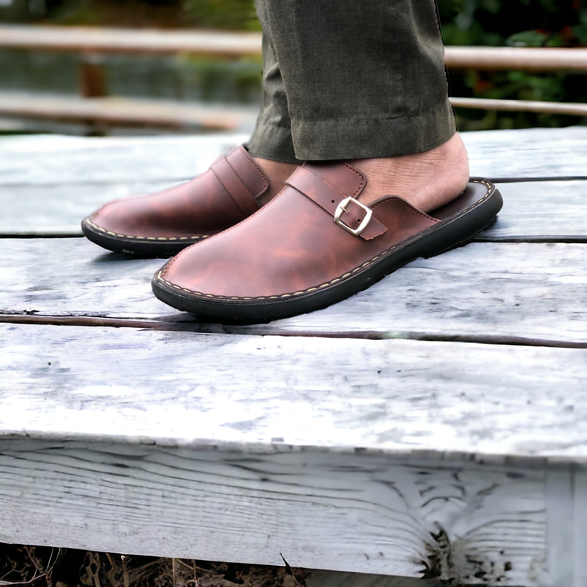 New Original Brown Comfort Shoes - Slipper (SS-2200)