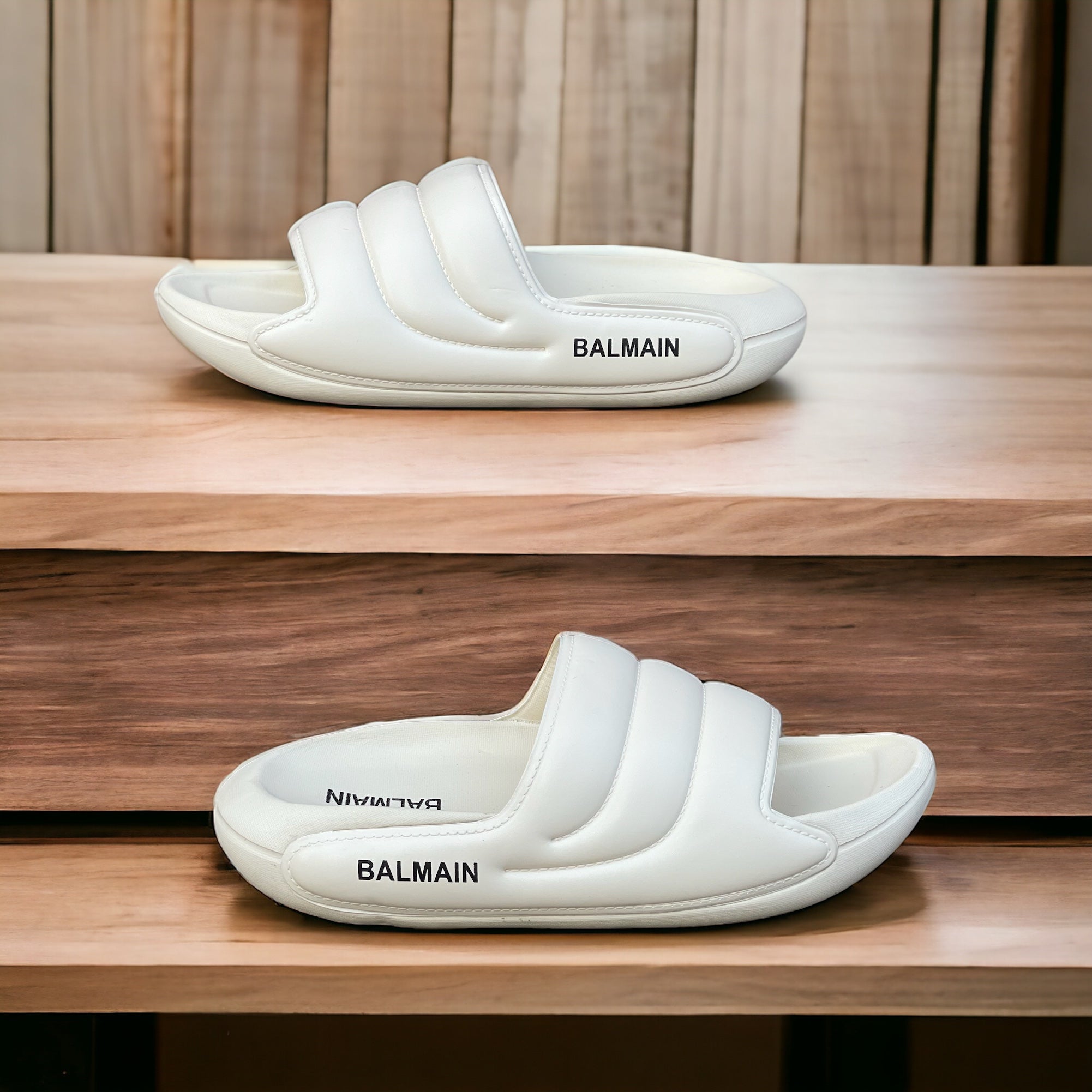 Original Full White-Layers Balmain Slides SBS-105