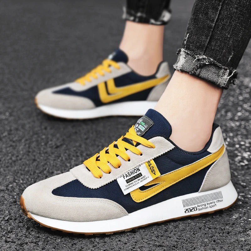 Imported Steadfast Yellow Black Sports Sneaker