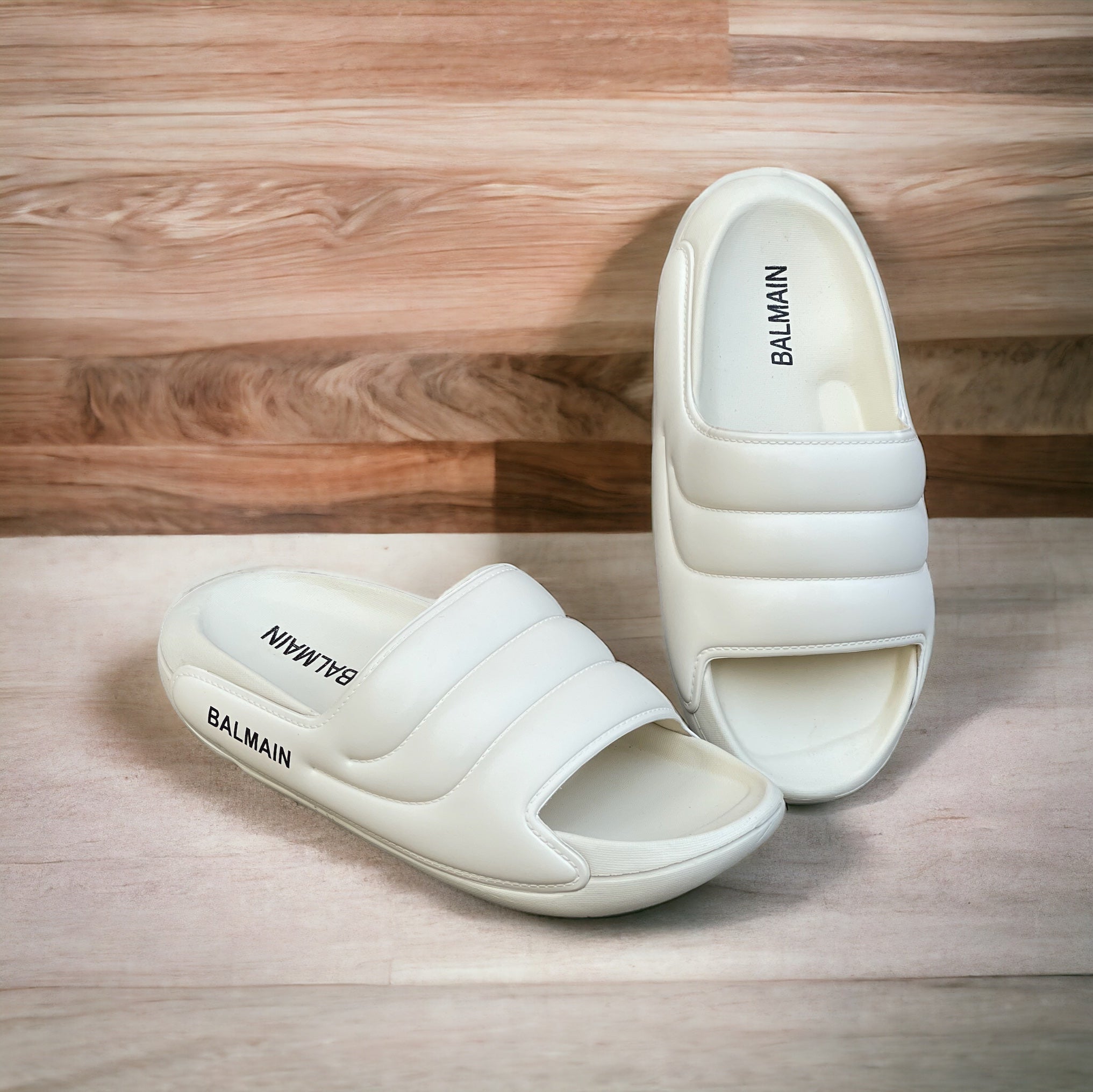 Original Full White-Layers Balmain Slides SBS-105