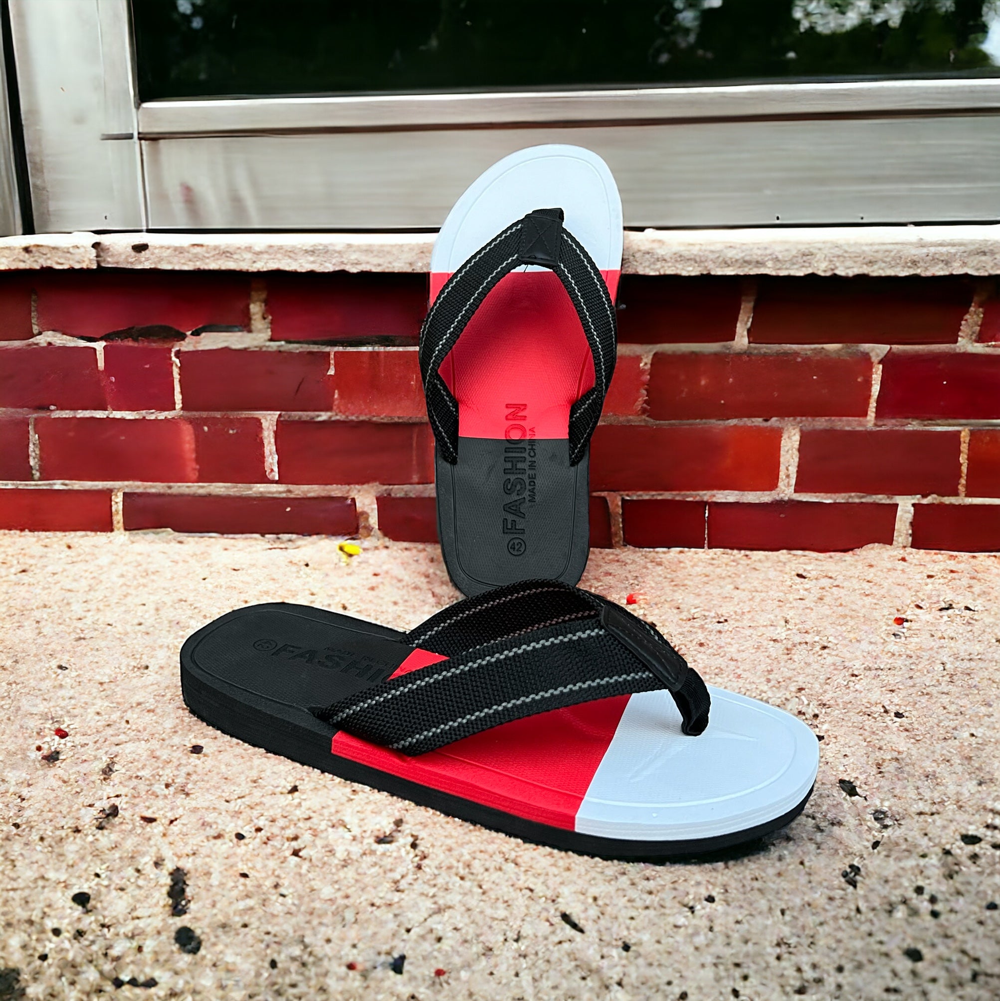 Black Red Rainbow Flip Flop RF-4141