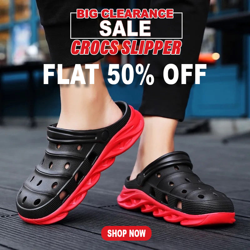 New Black - Red Clogs For Men