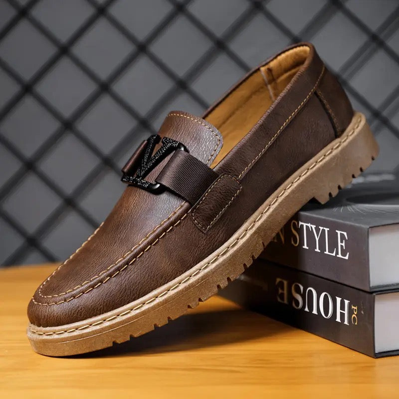 Chocolate Brown LV Cave Loafers CL- 200