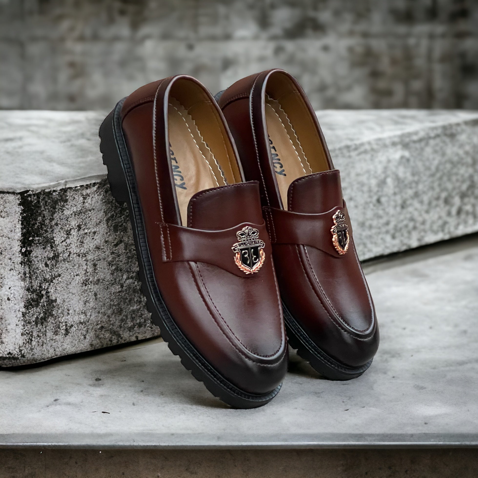 Brown Billionaire Patent Loafers BL-700