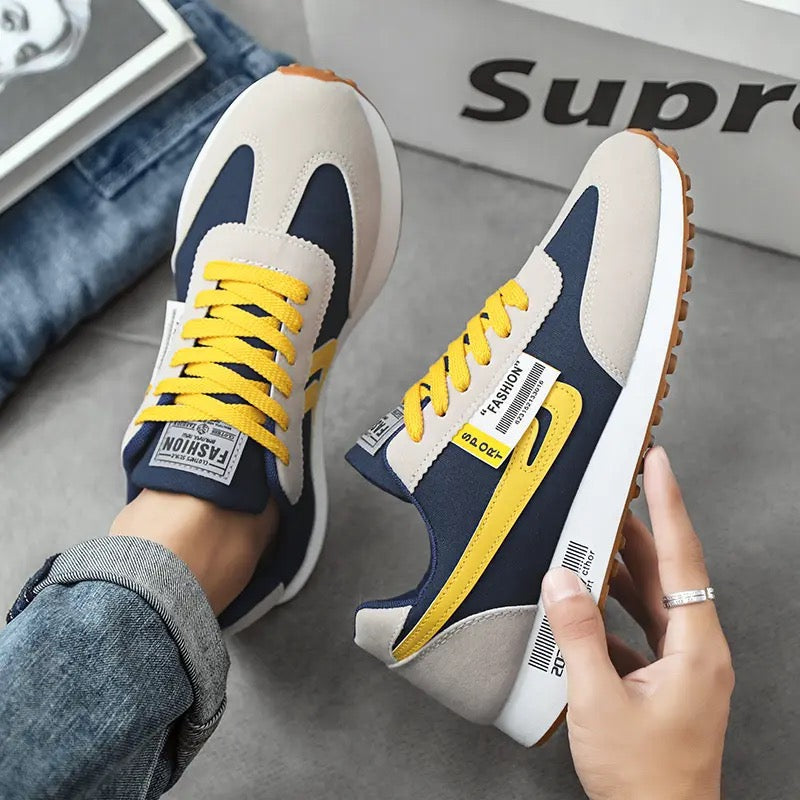 Imported Steadfast Yellow Black Sports Sneaker