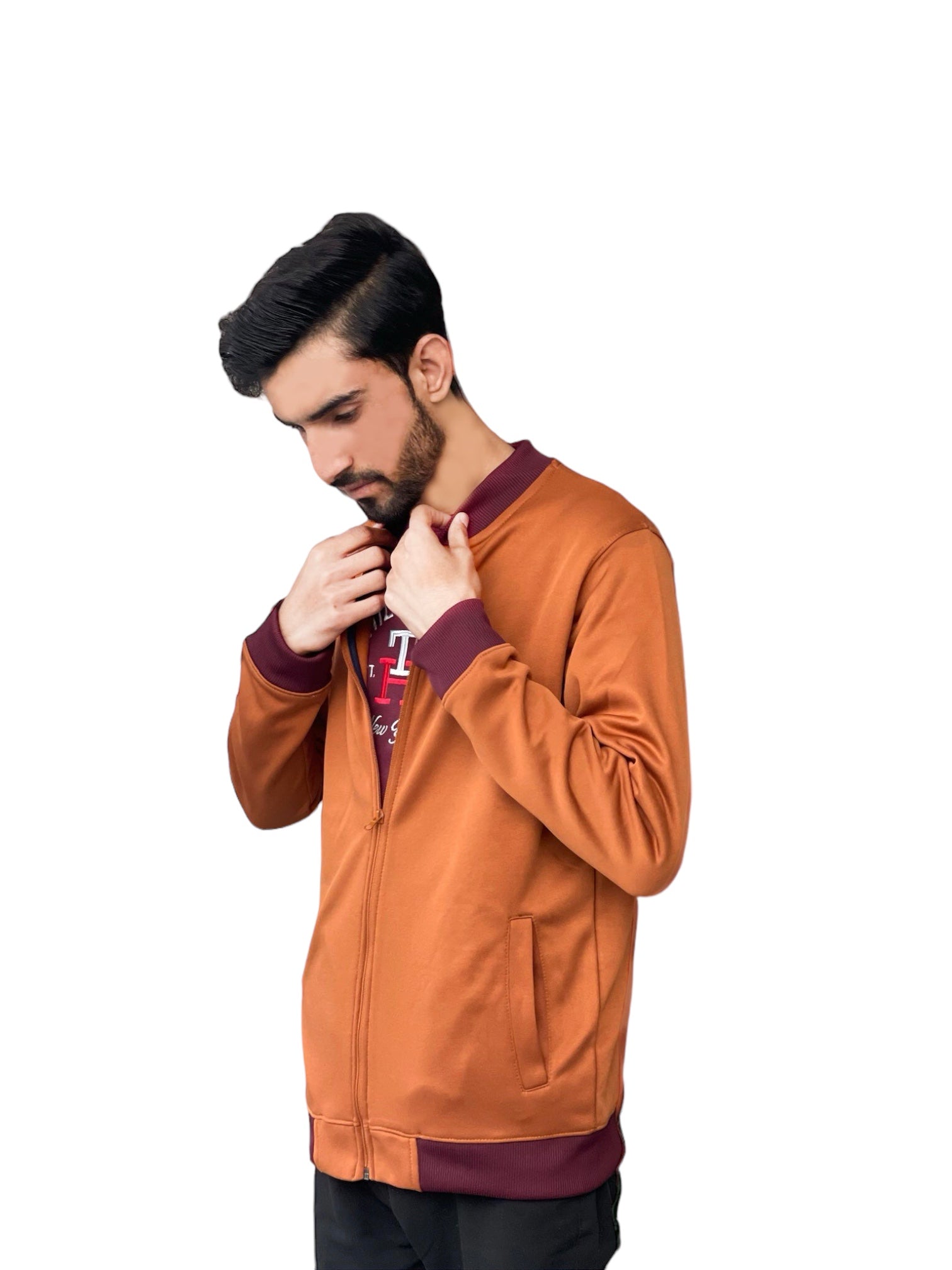 Sleeves Fleece Jacket - Camel