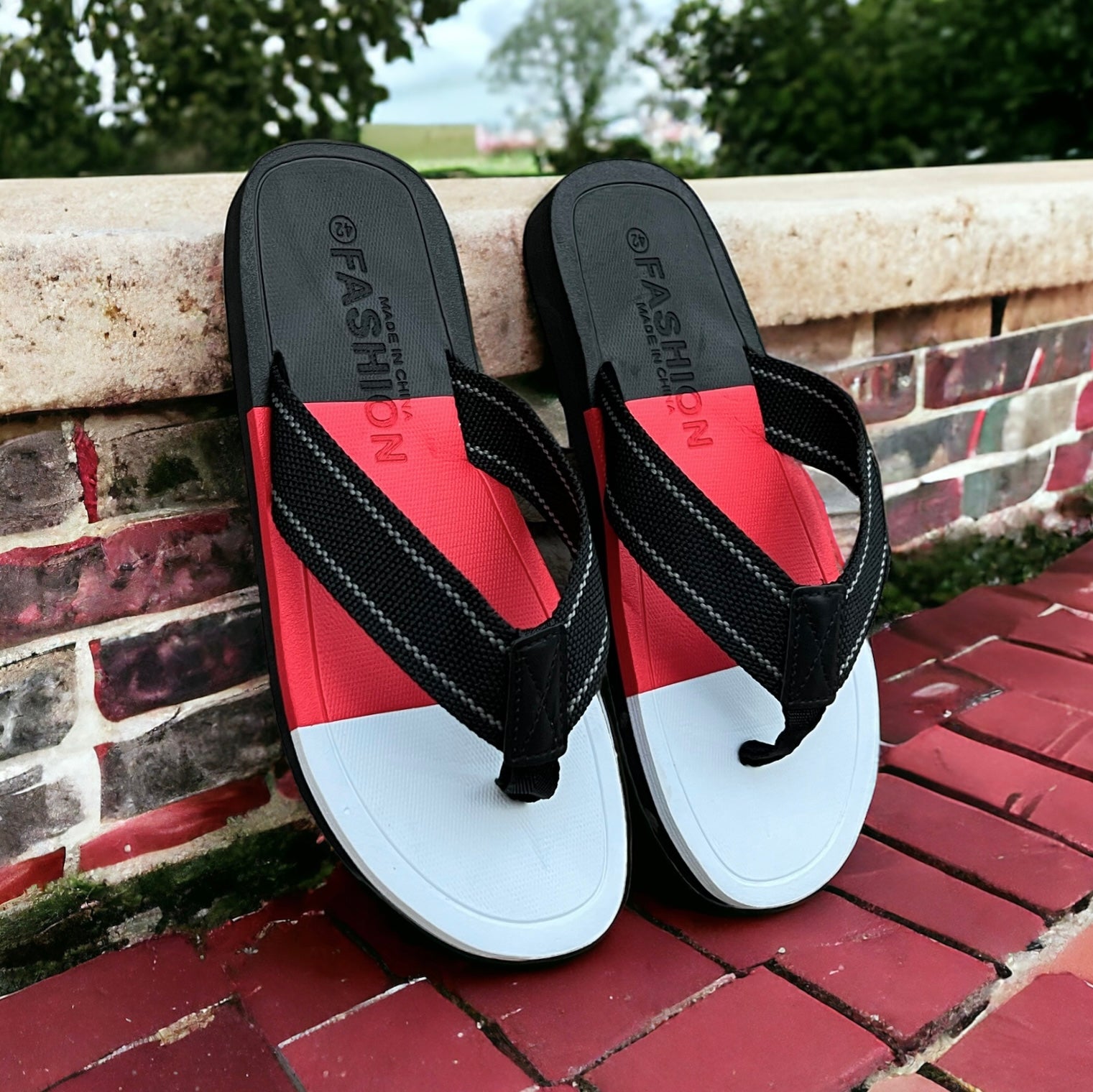 Black Red Rainbow Flip Flop RF-4141