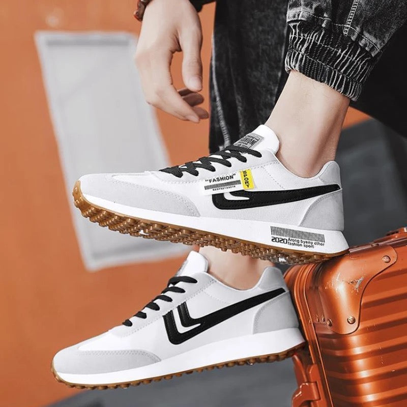 Imported Steadfast White Black Sports Sneaker