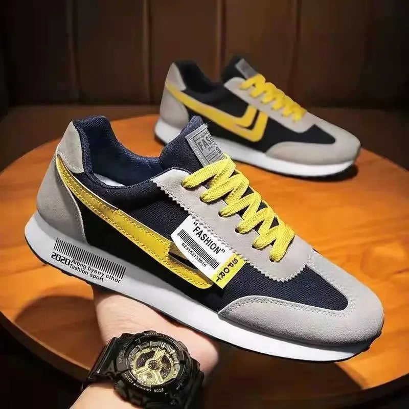 Imported Steadfast Yellow Black Sports Sneaker