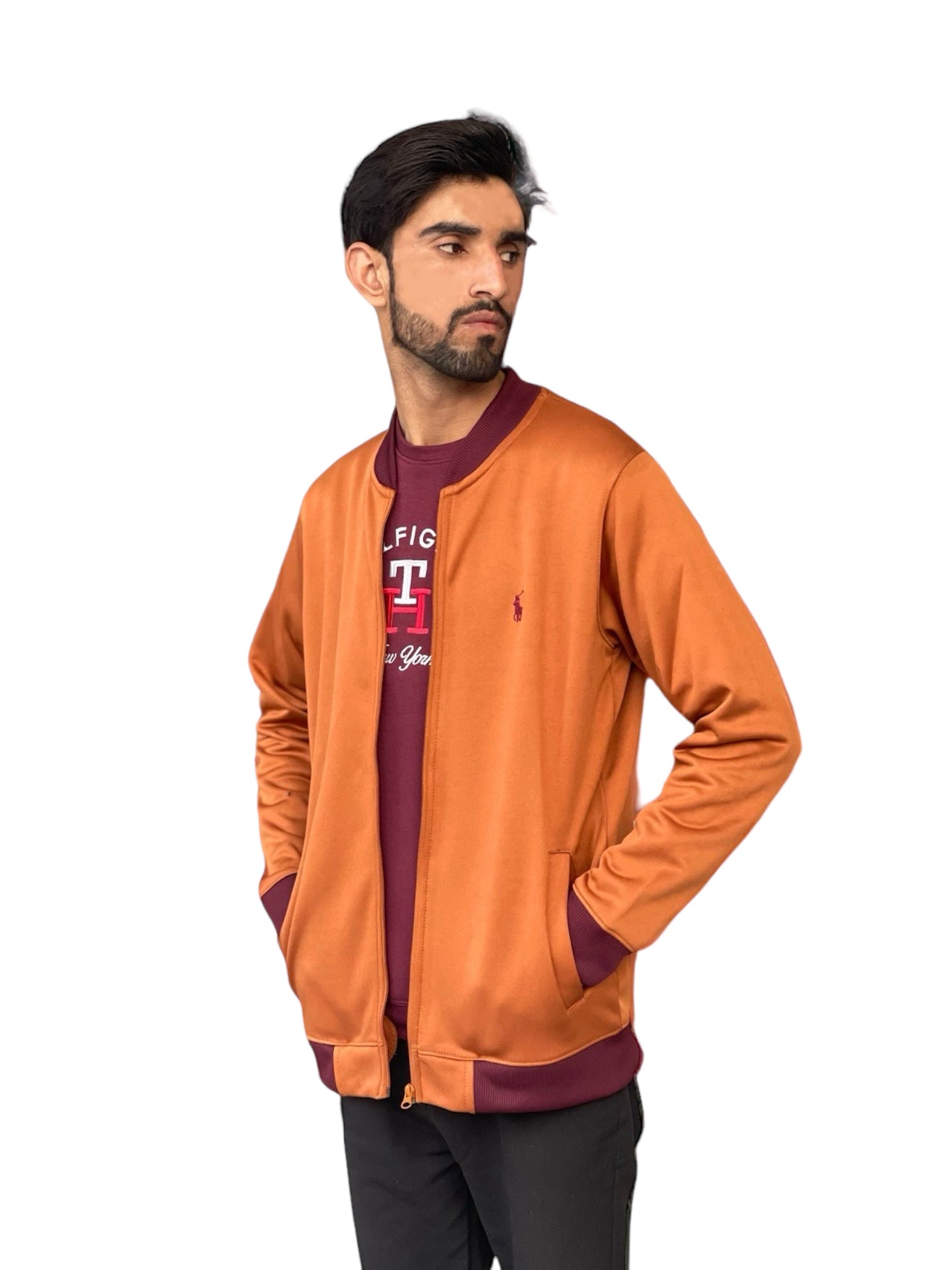 Sleeves Fleece Jacket - Camel