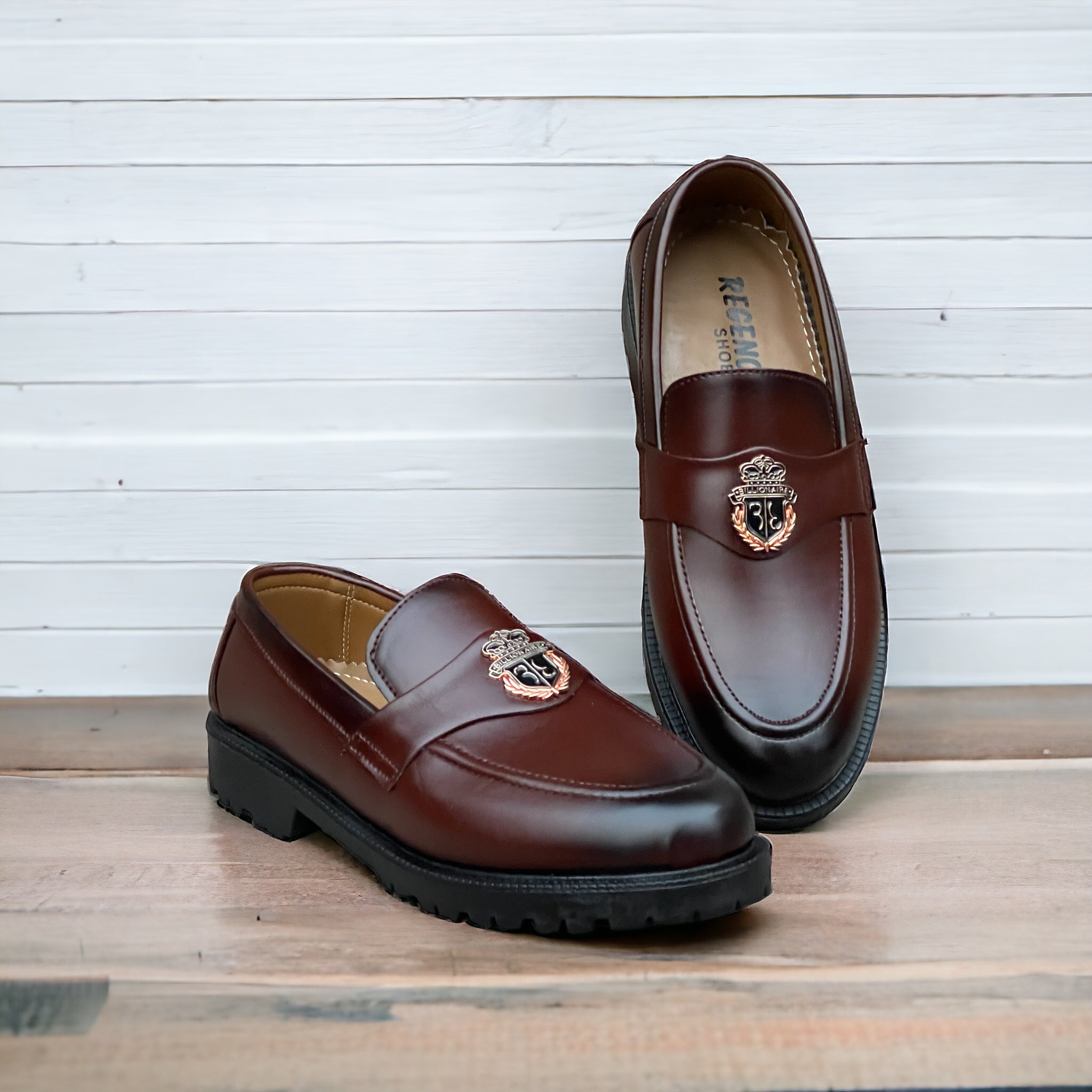 Brown Billionaire Patent Loafers BL-700