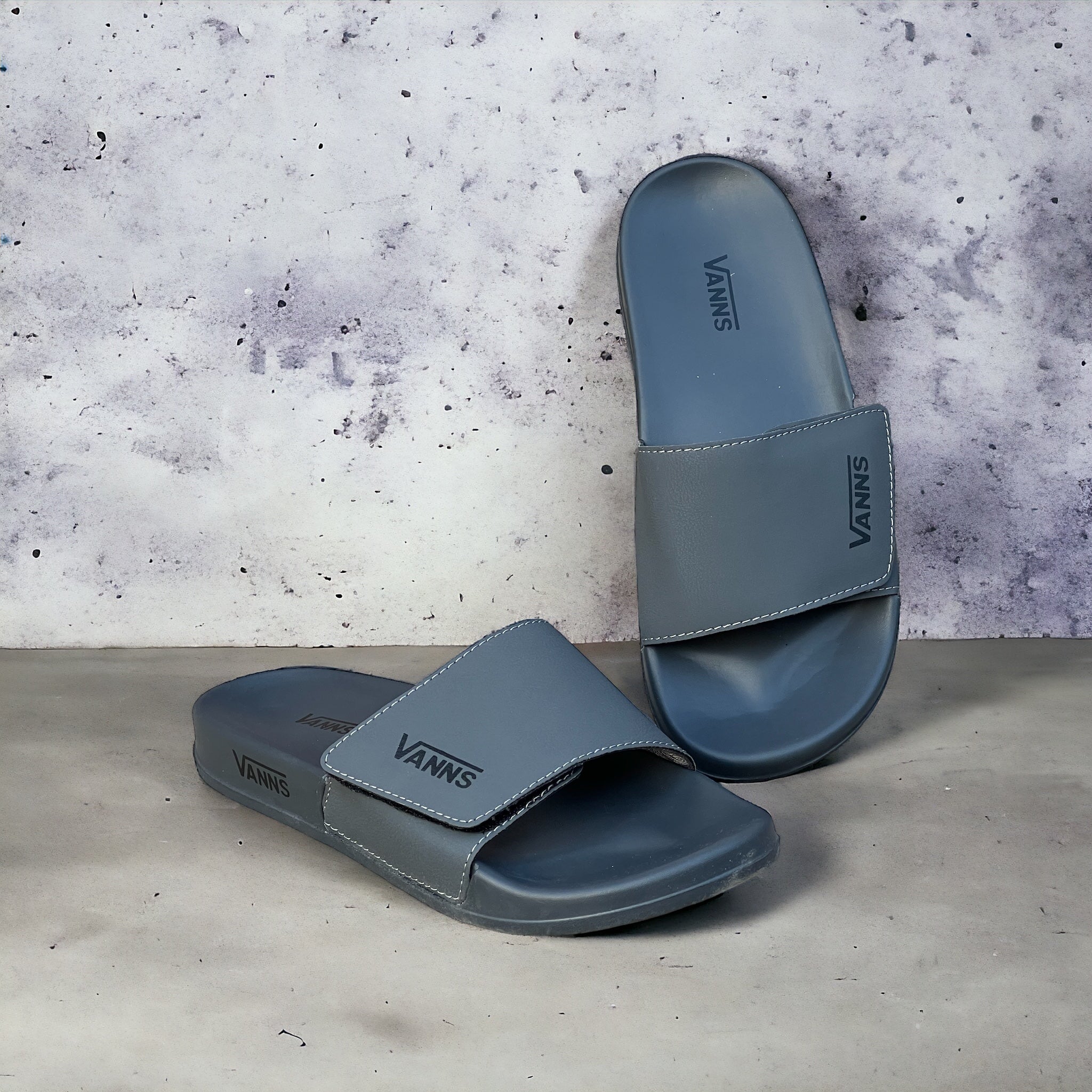 VANS GREY SLIDES VN-66