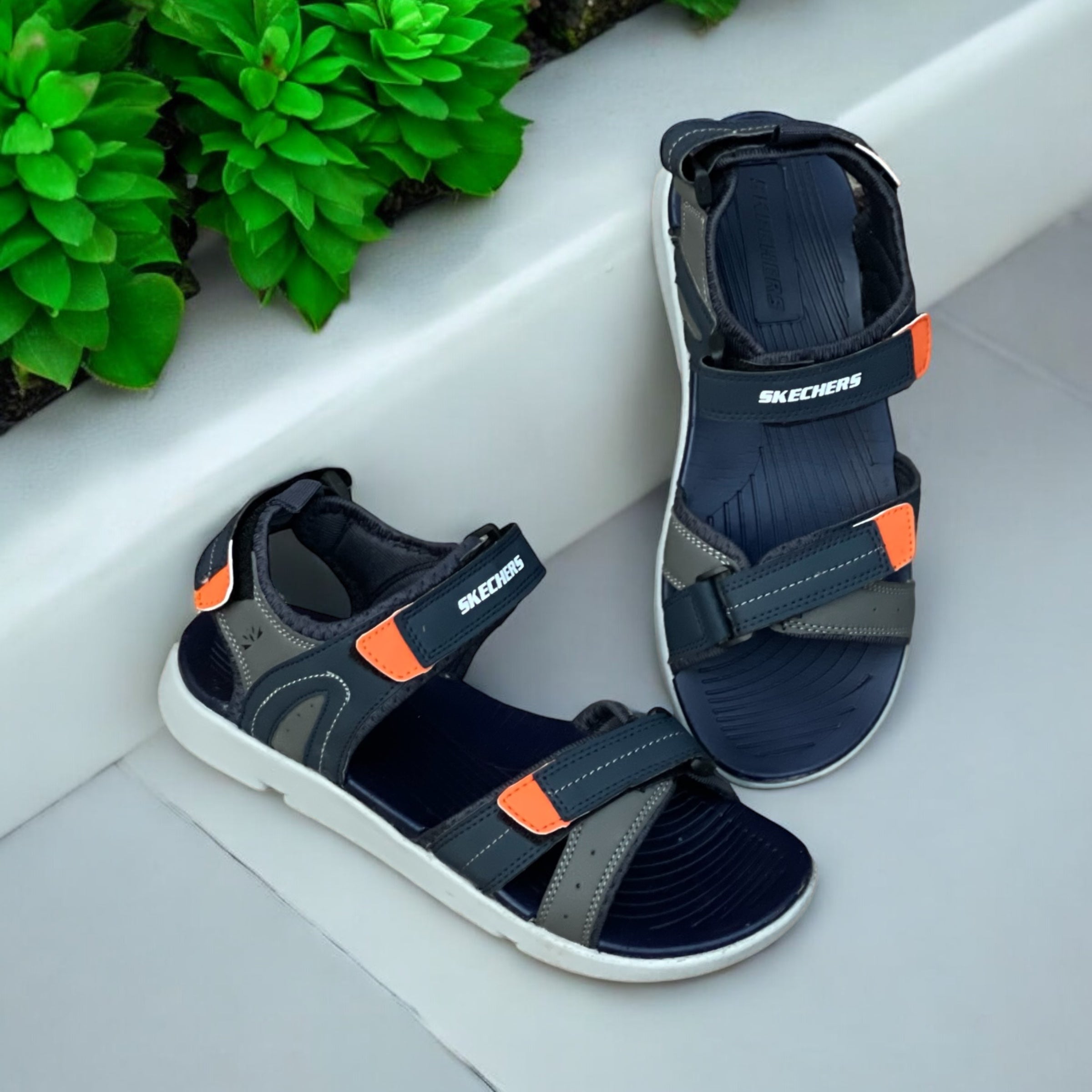 Navy Cross Sk-cher Sandal FSS-90