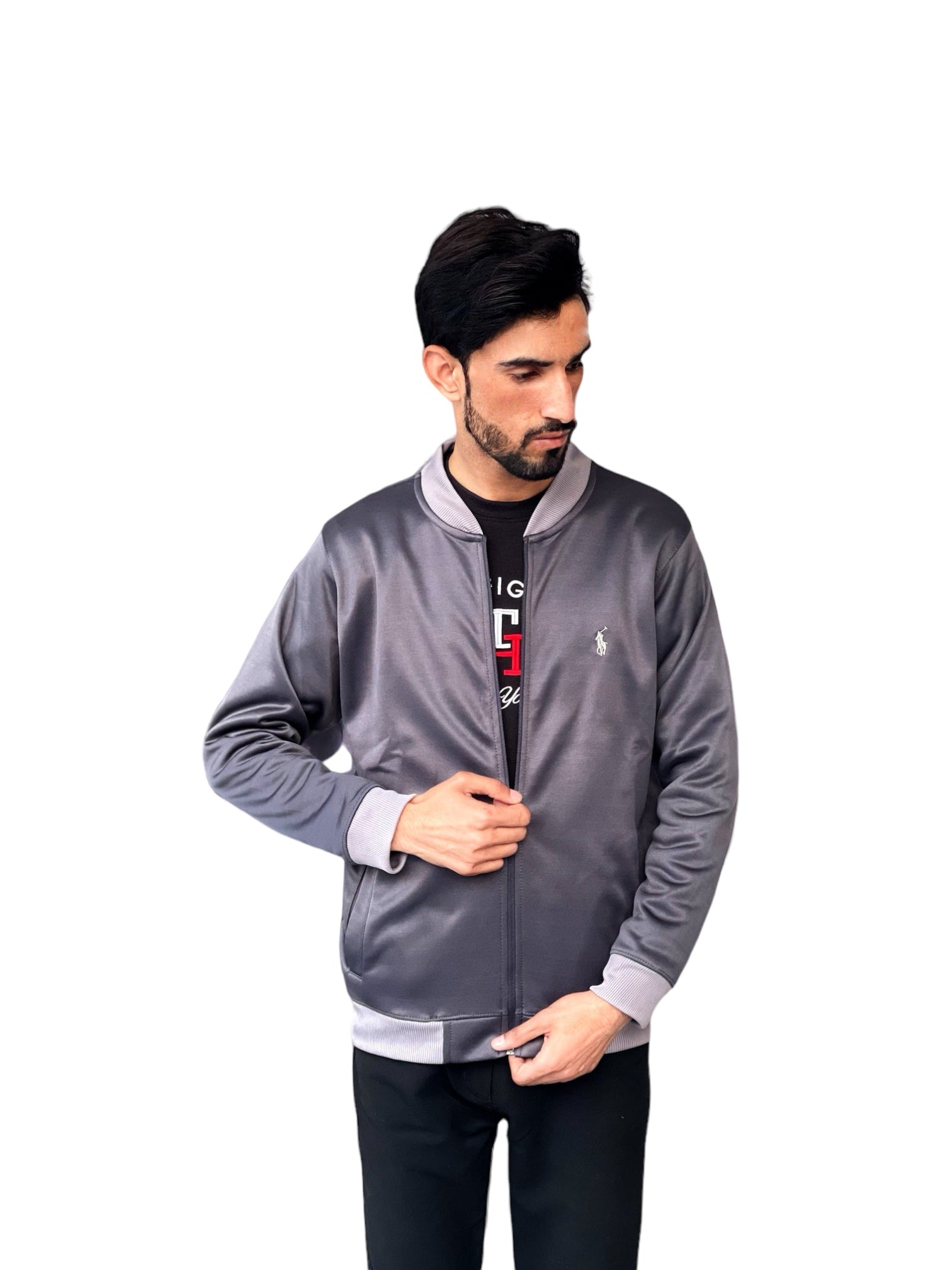 Sleeves Fleece Jacket - Grey