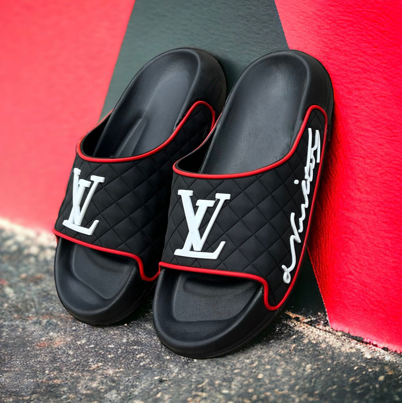 Medicated Black L-V Soft Slides LSS-3301