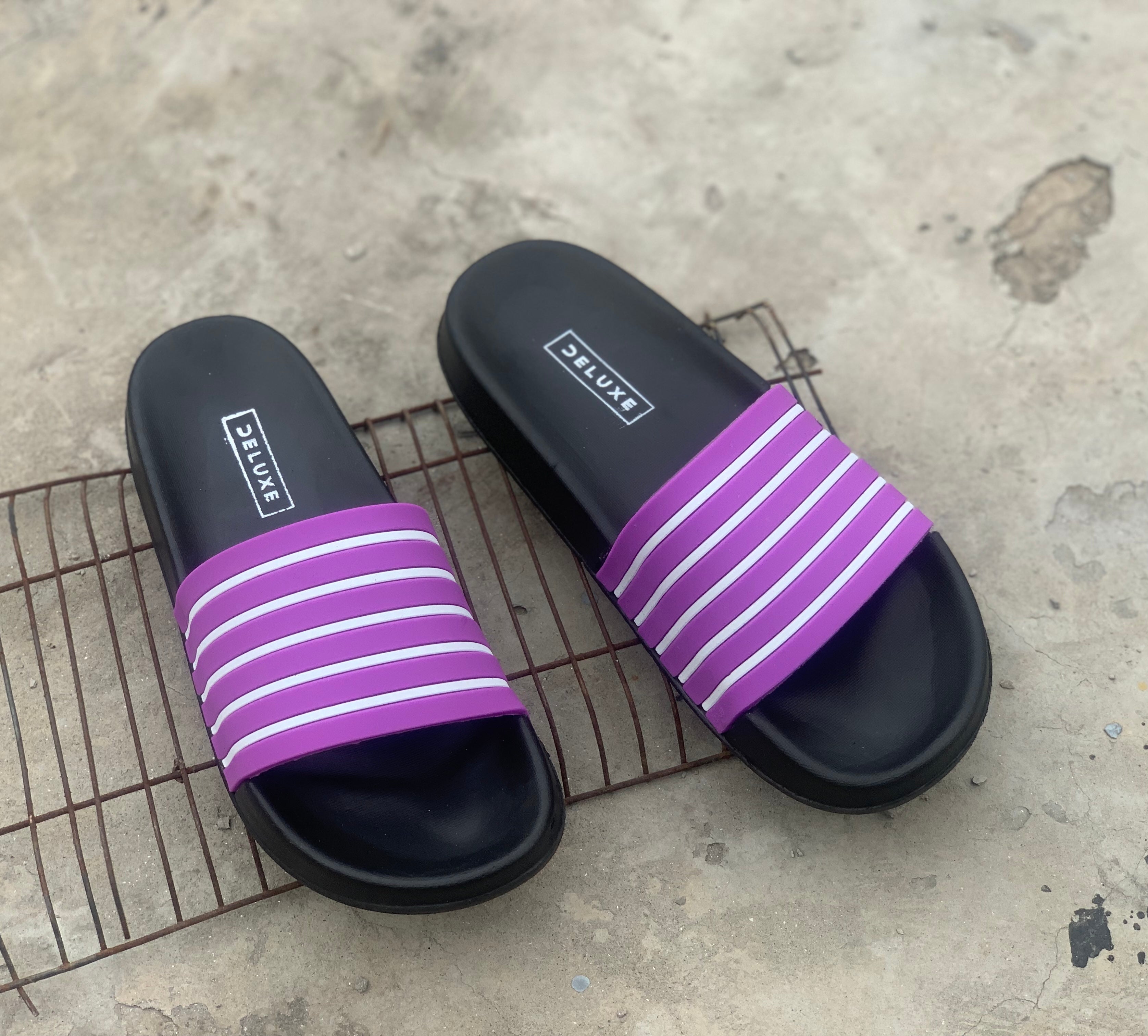 Ladies Purple Rays - Line Slippers