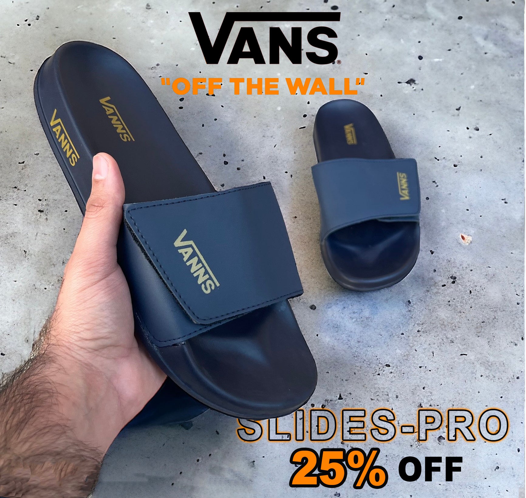 VANS BLUE SLIDES VN-77