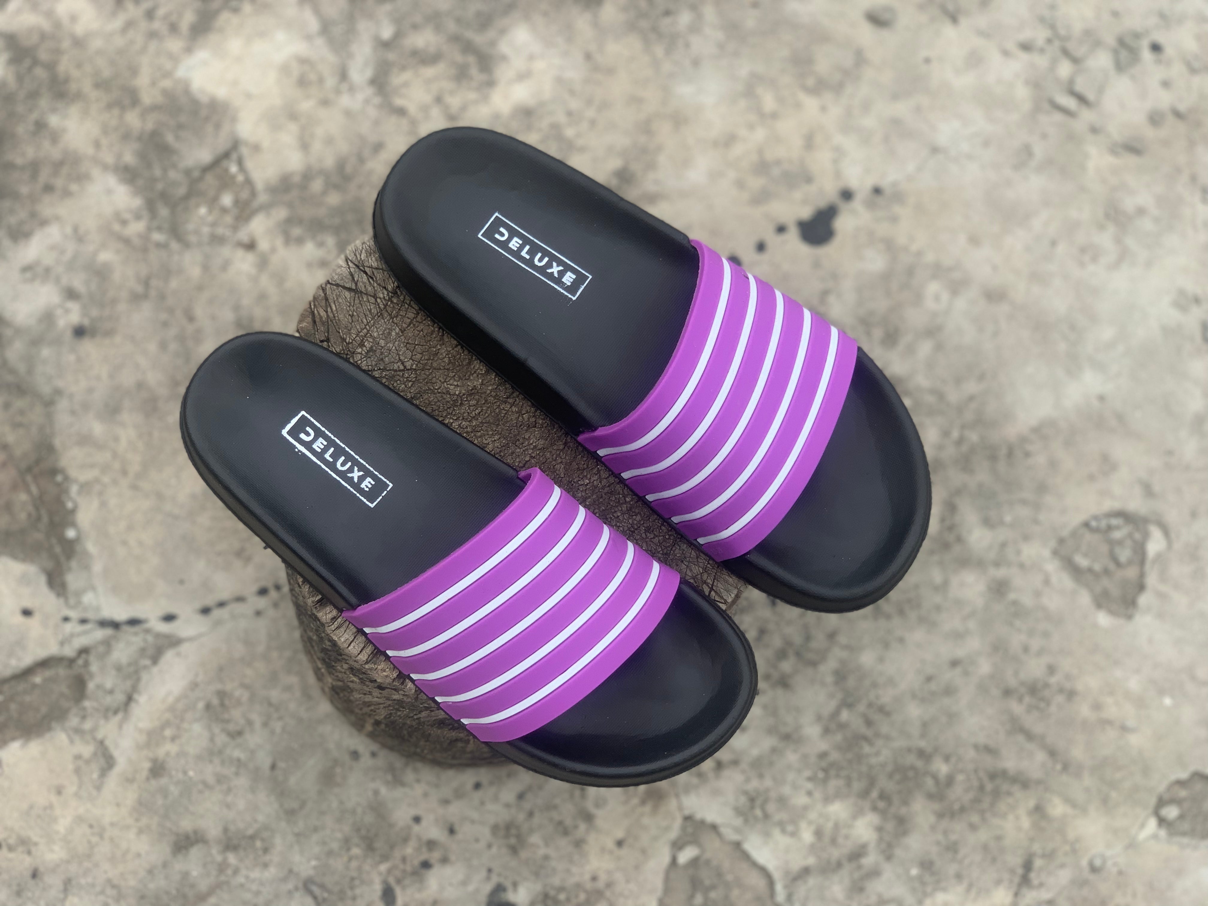 Ladies Purple Rays - Line Slippers