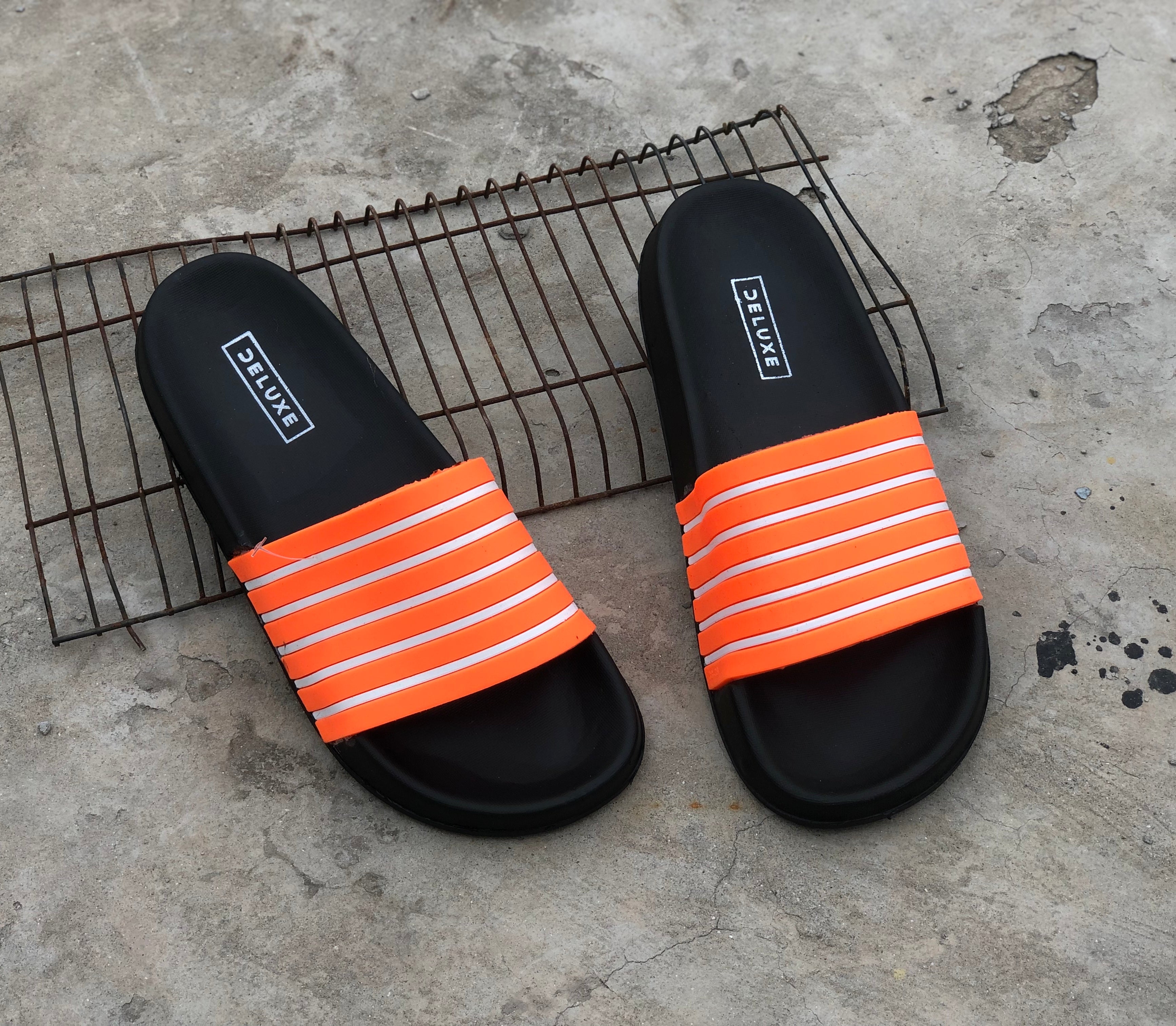 Ladies Orange Rays - Line Slippers