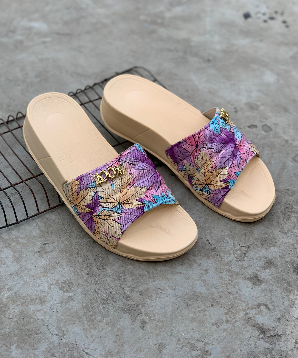 Ladies Purplish Multi Slipper 306