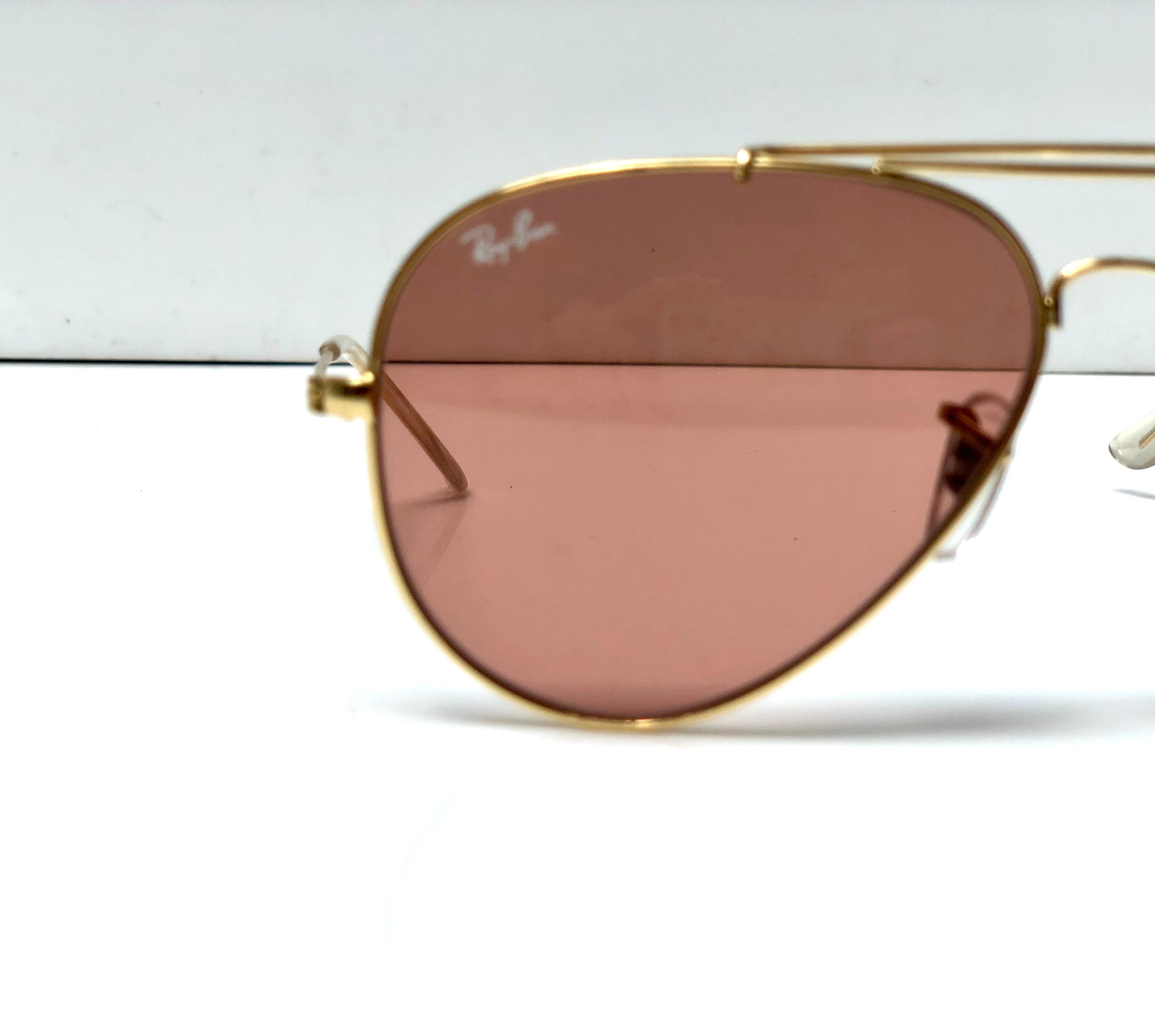 Gold Peachi Pink - Smokey Dimond Hard Core Lenses Glasses ( 901 )