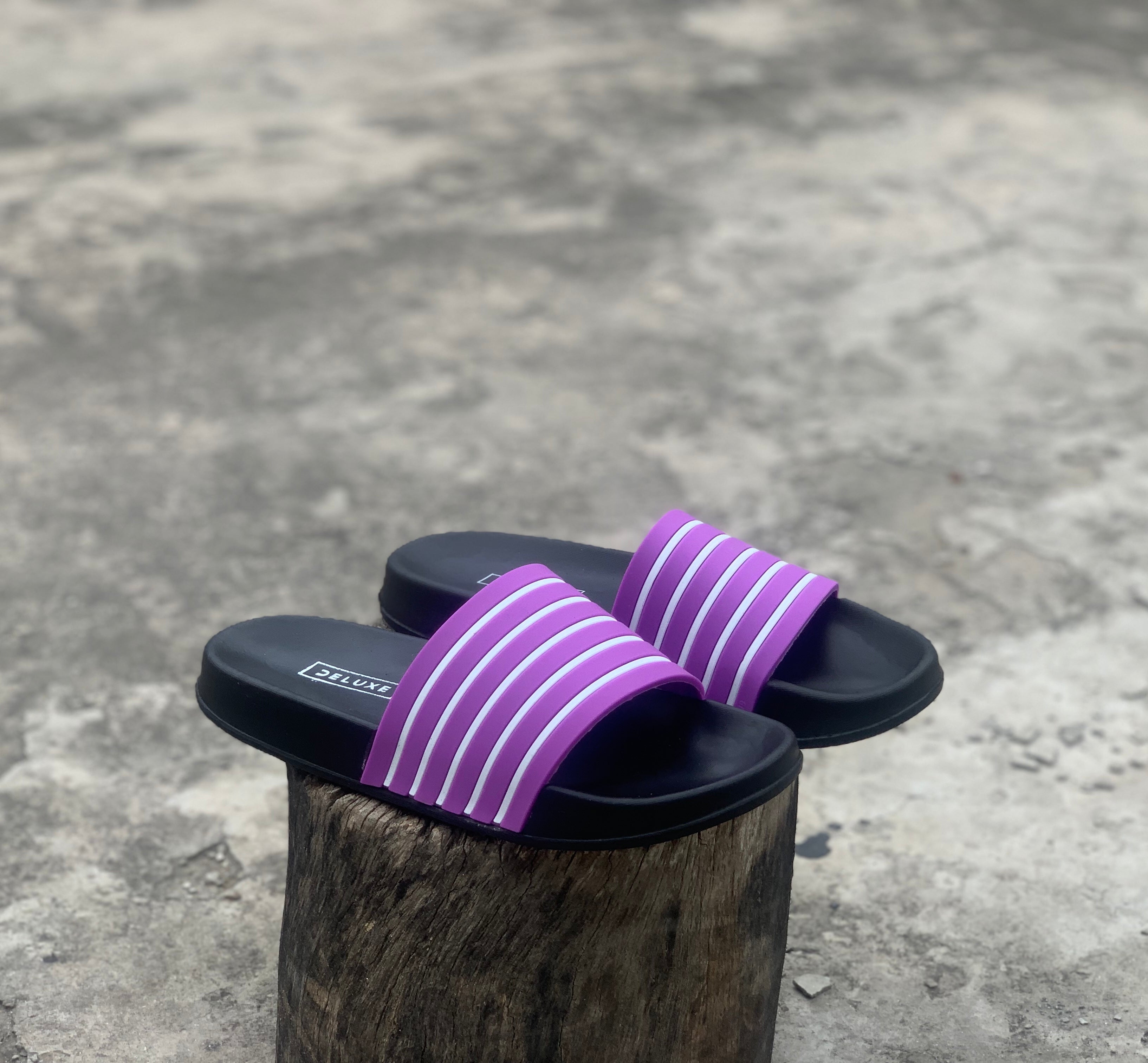 Ladies Purple Rays - Line Slippers