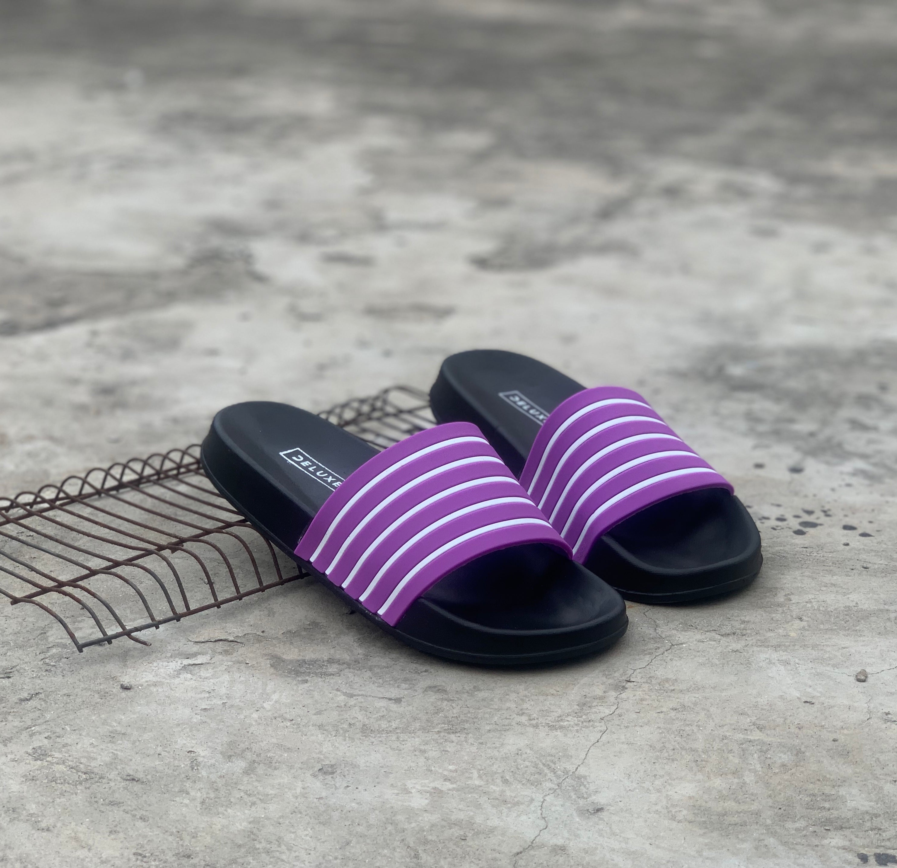 Ladies Purple Rays - Line Slippers