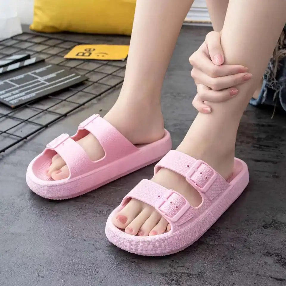 Ladies Pink Zag Slippers LDS-311