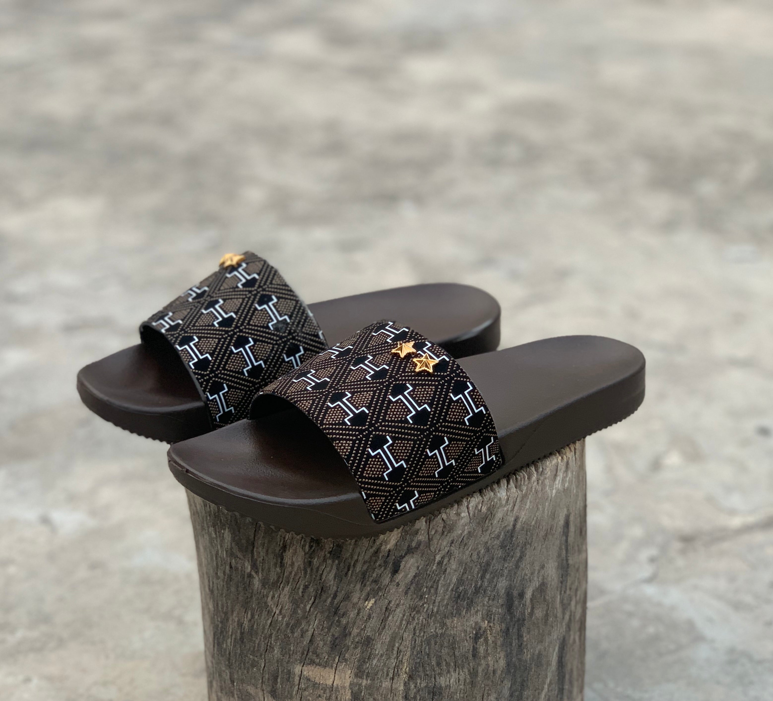 Ladies Brown - Star Soft Slide BSS-1002