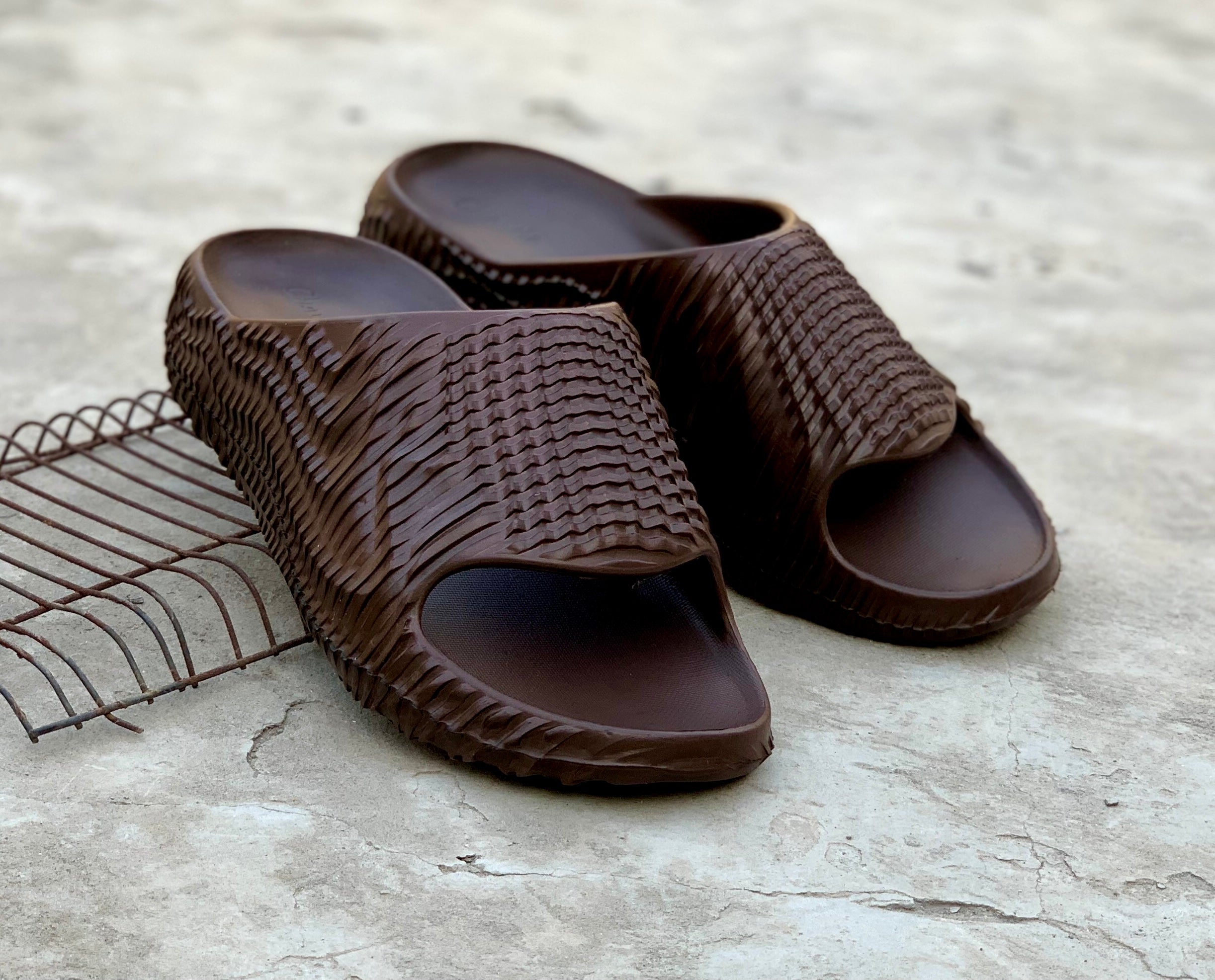 Medicated New Zig Zag BROWN  Slippers ZS-116