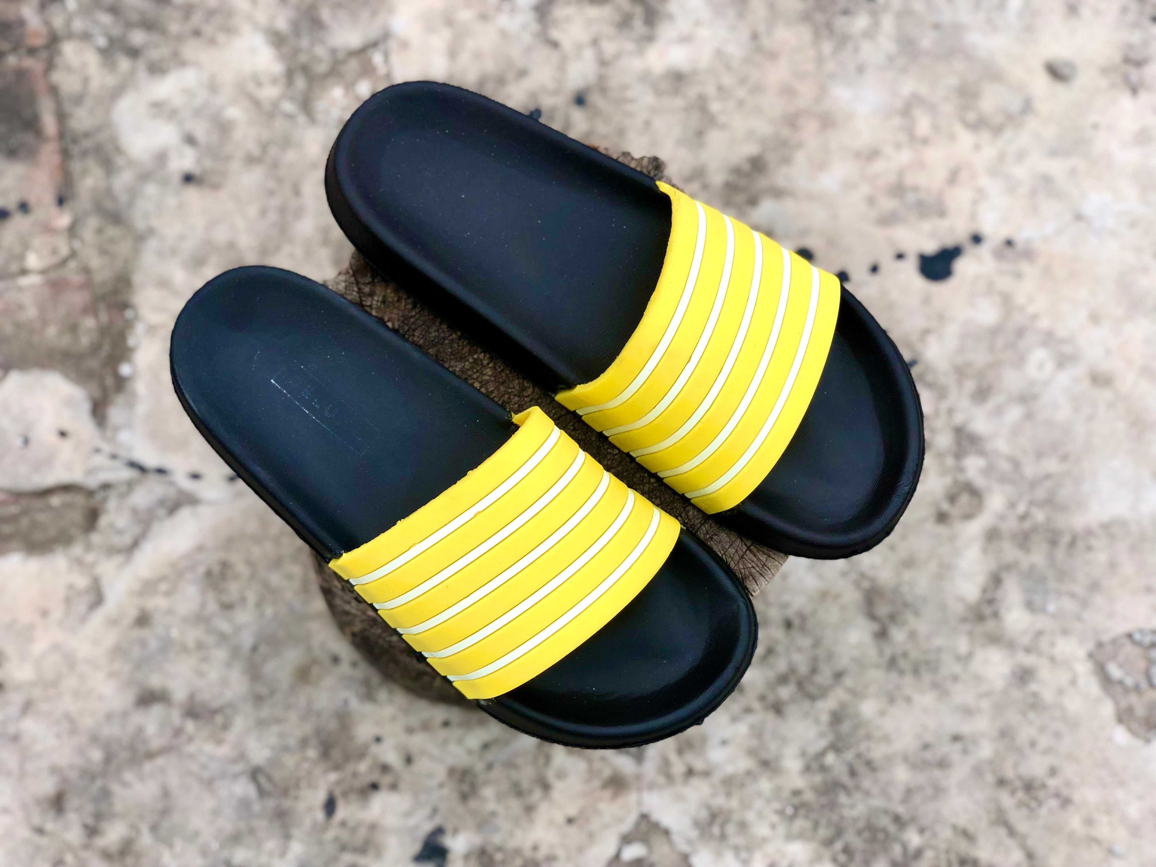 Ladies Yellow Rays - Line Slippers