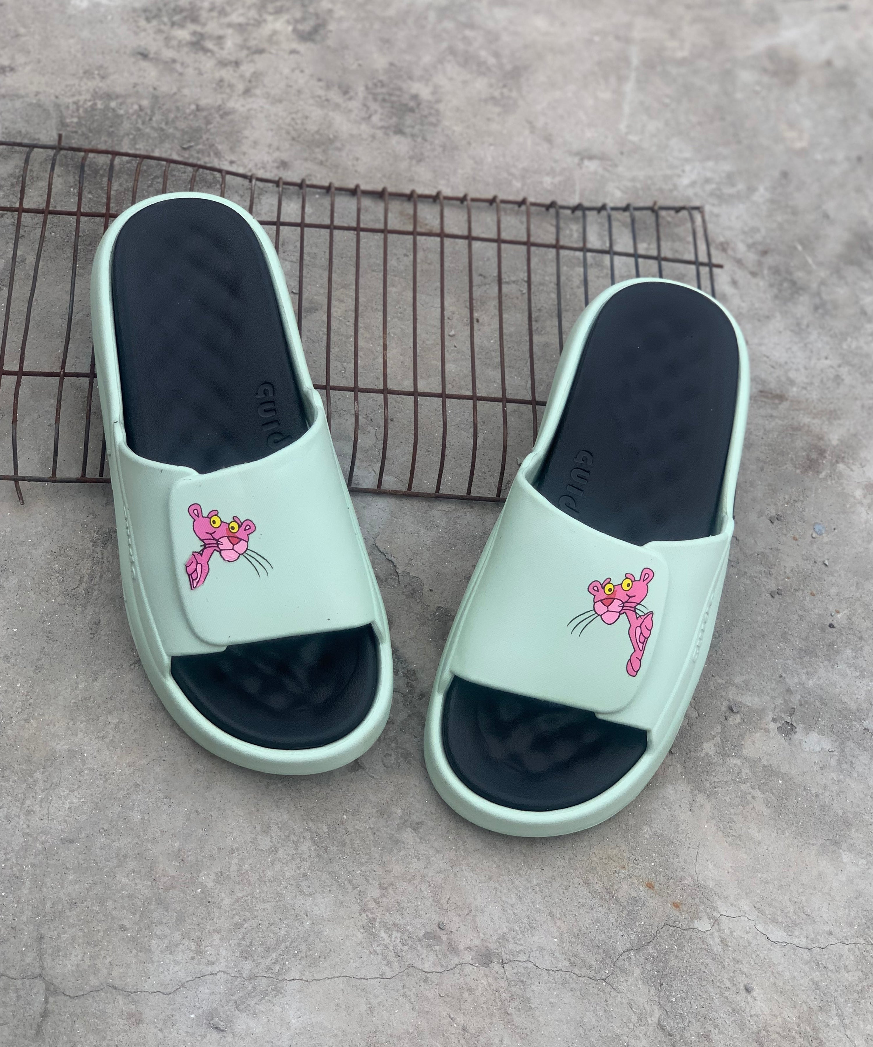 Ultra Soft Ladies C-Green  Panther - Slippers