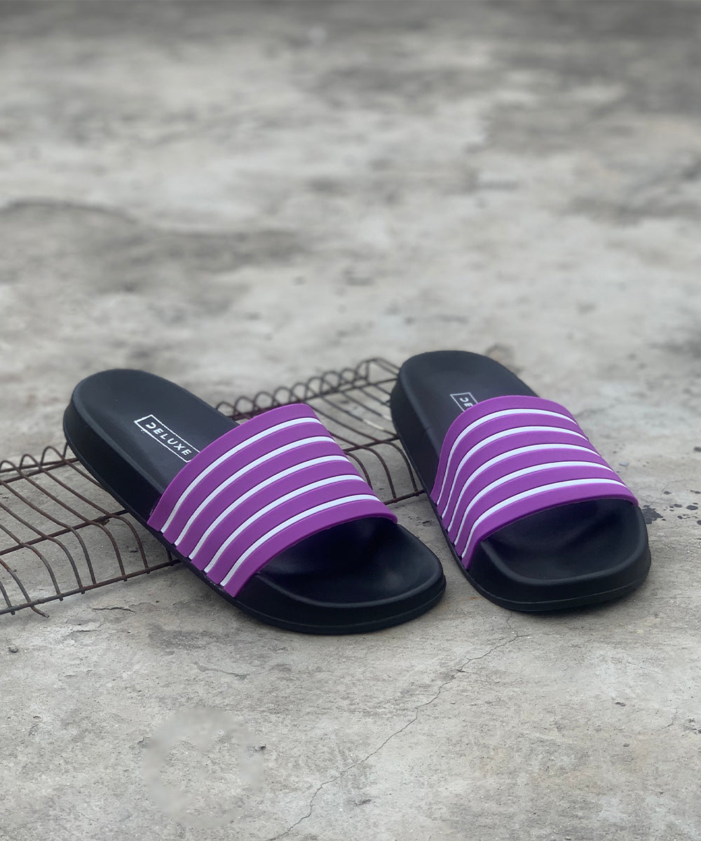 Ladies Purple Rays - Line Slippers