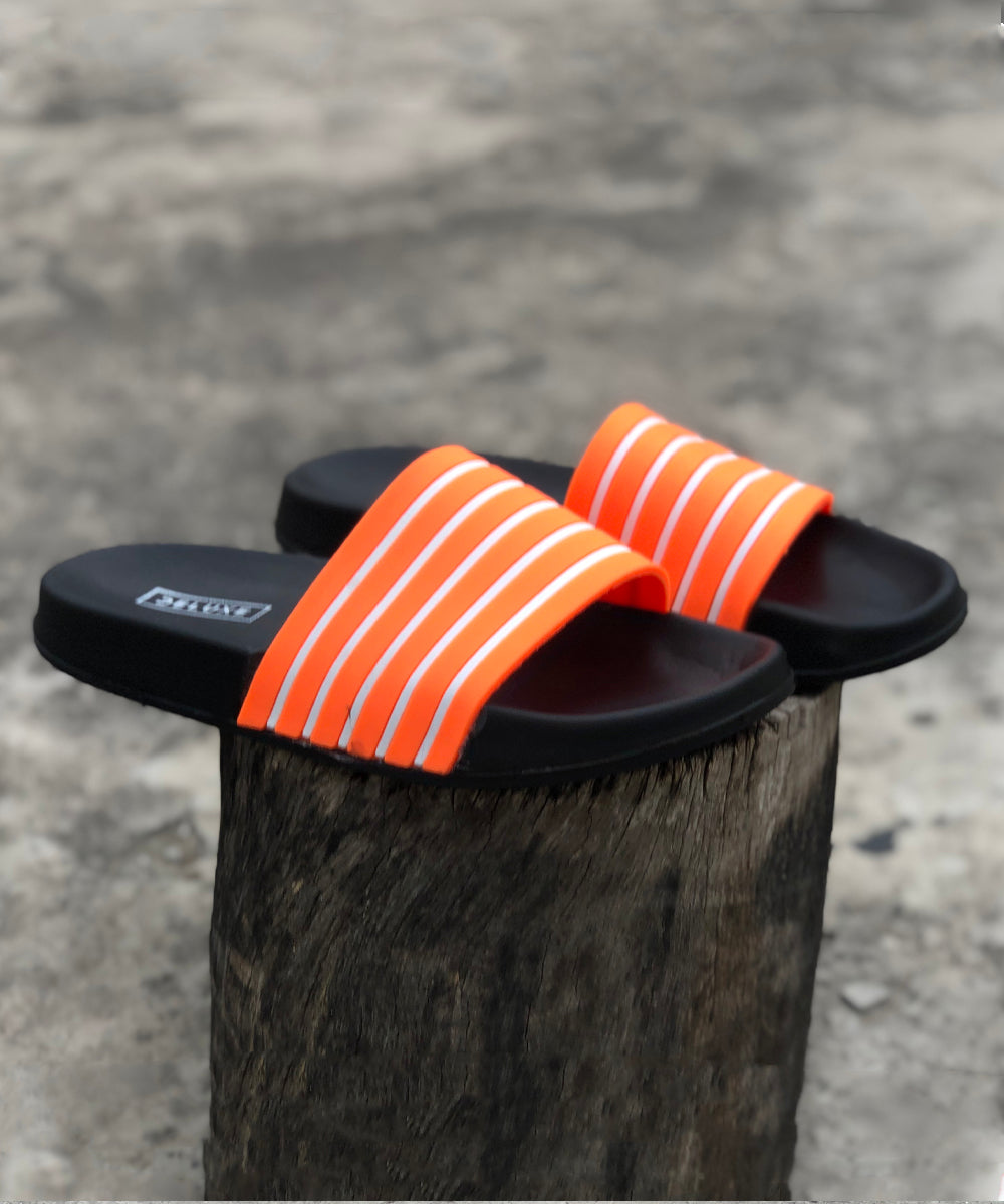 Ladies Orange Rays - Line Slippers