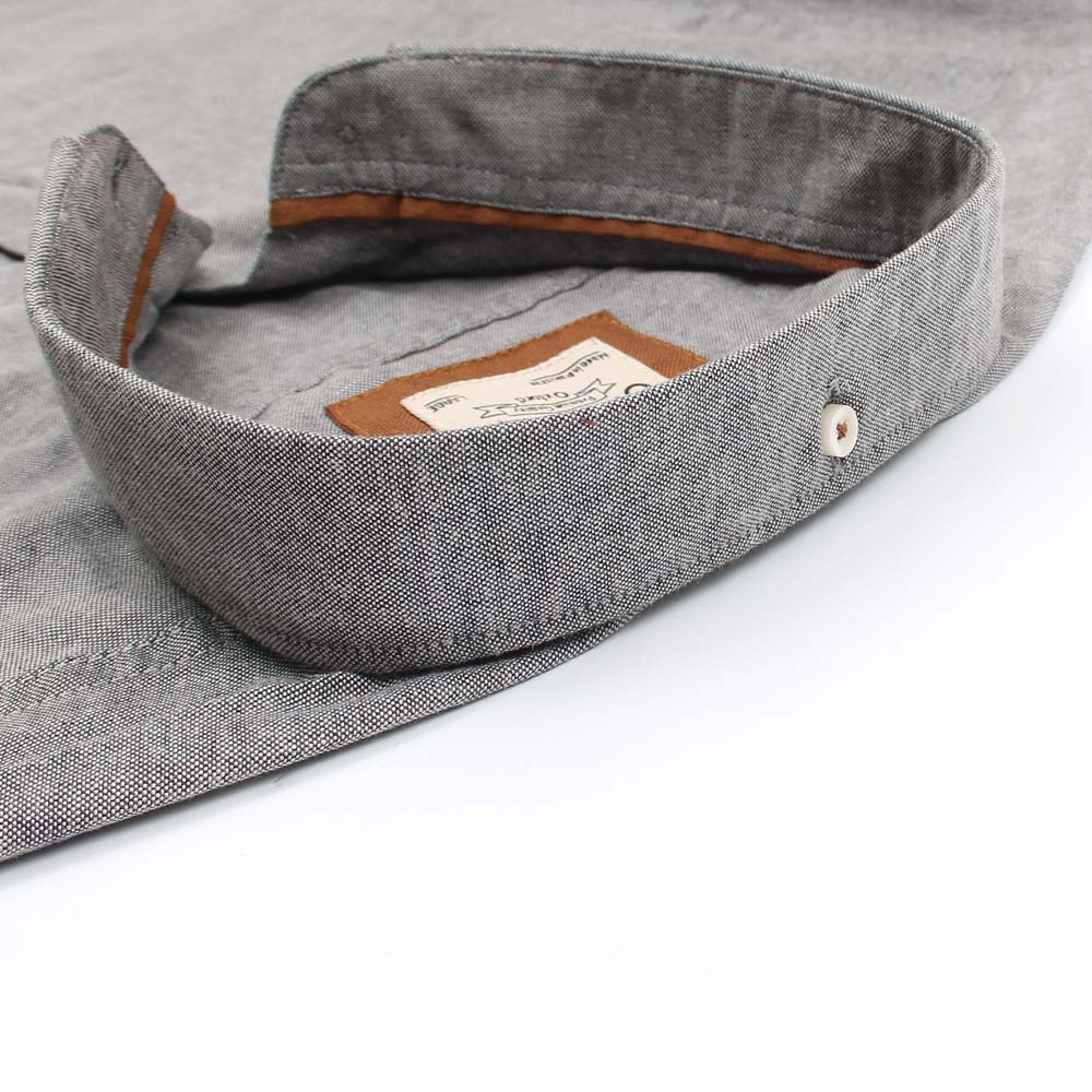 Double Tone Grey Oxford Shirt