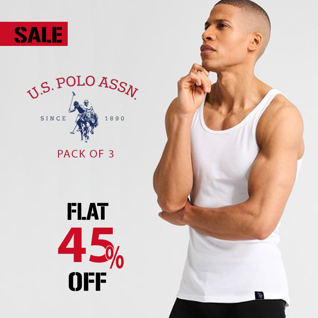 U.S. Polo Assn. Men's Undershirt - Classic Ribbed Tank VEST (3 Pack)