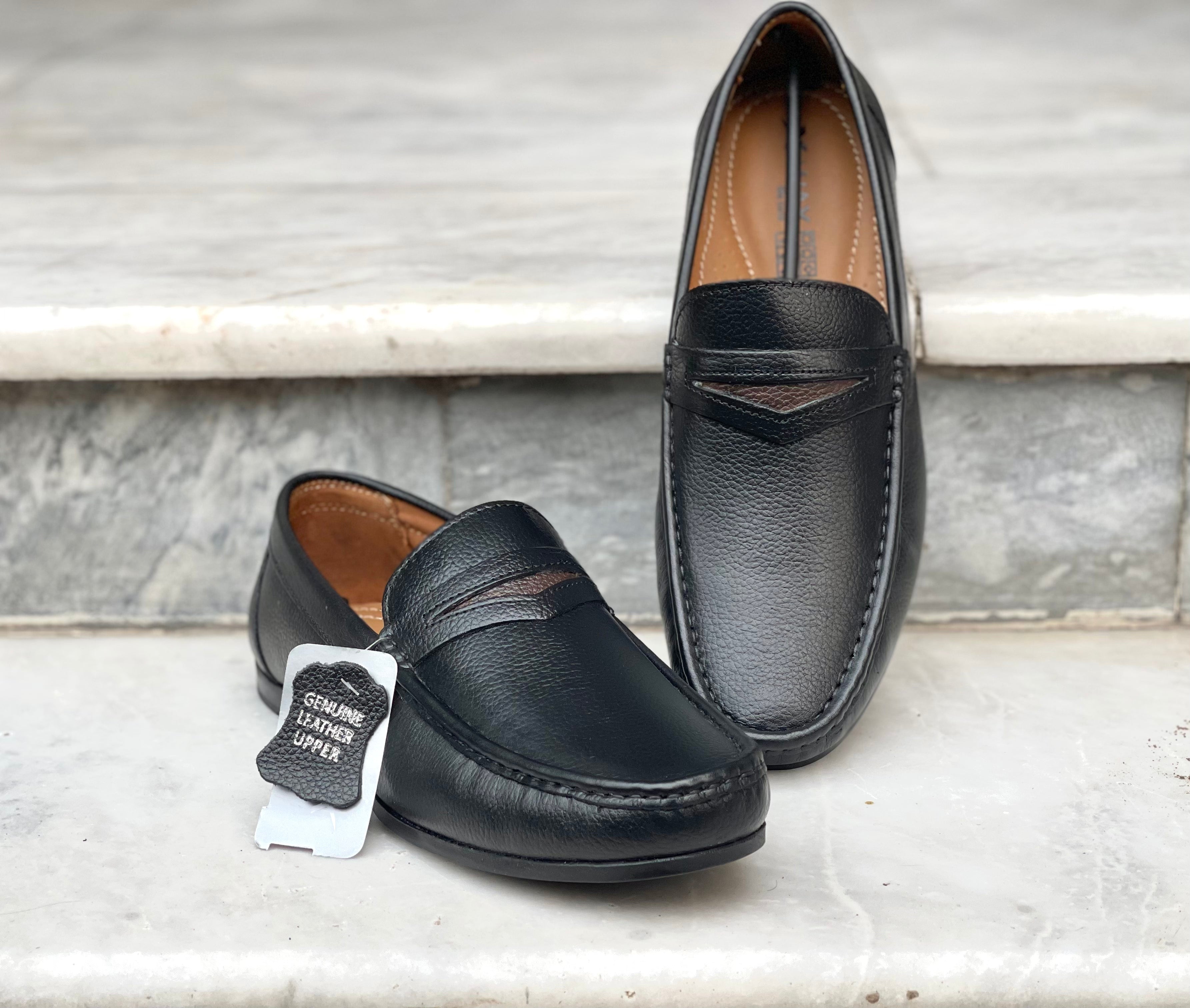 Pure Leather - Black Diamond X Ways - Loafers FL-0909