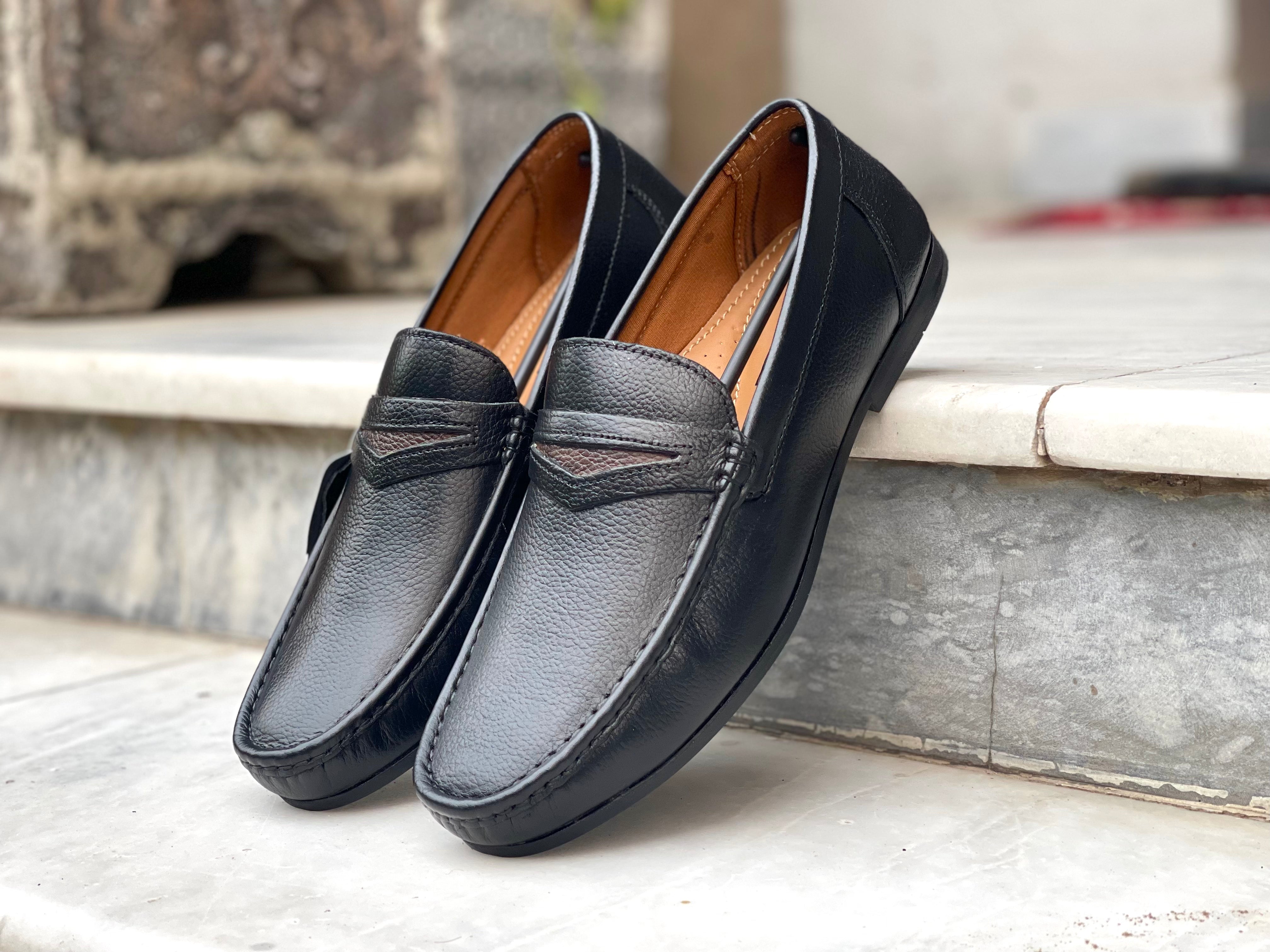 Pure Leather - Black Diamond X Ways - Loafers FL-0909