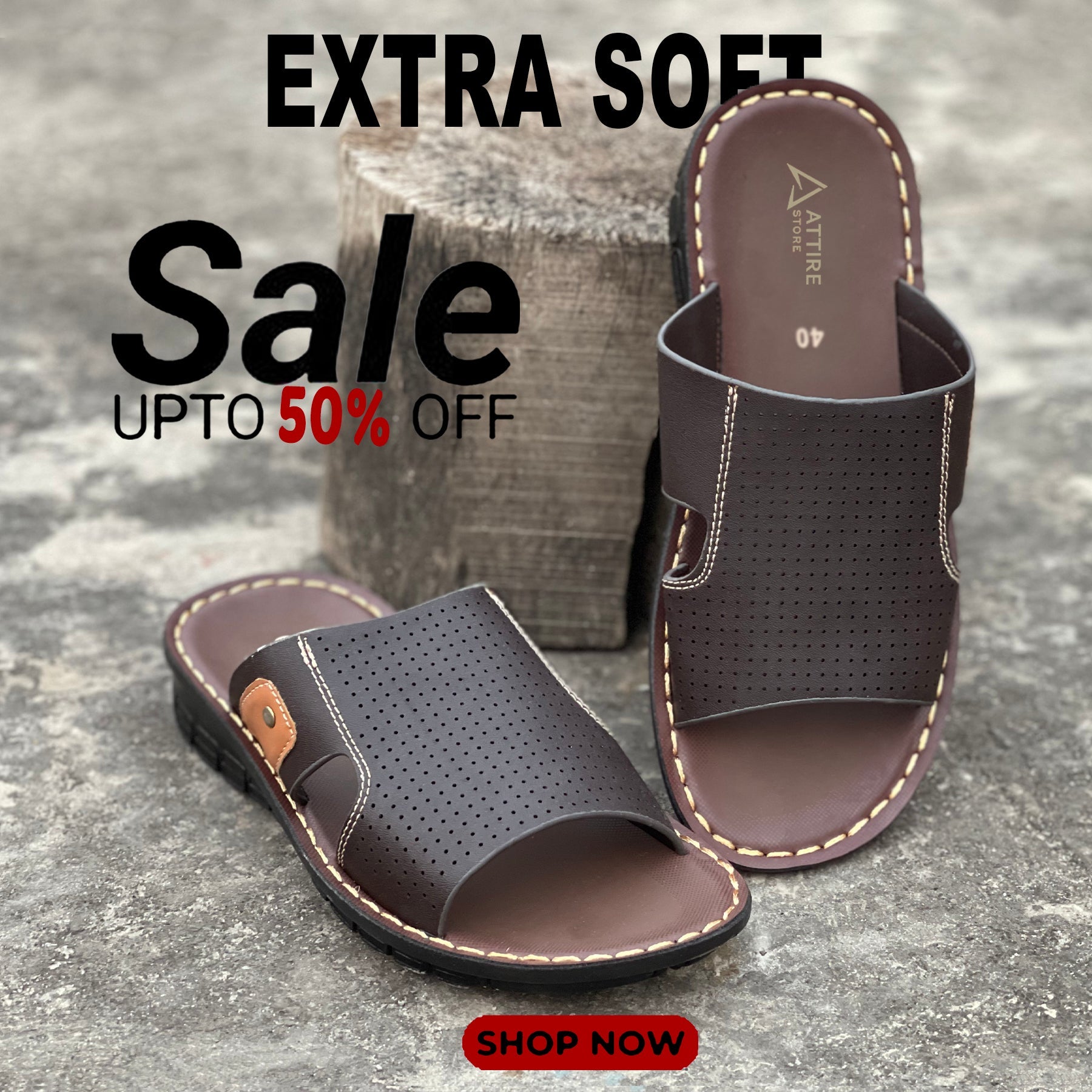 Dark Brown - Lays Dots - Softy - Chappal LB-95