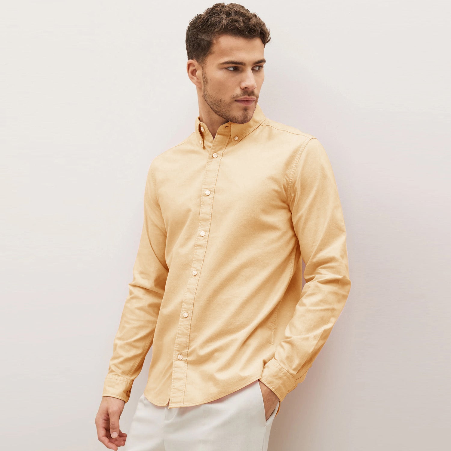 Light Apricot Oxford Shirt