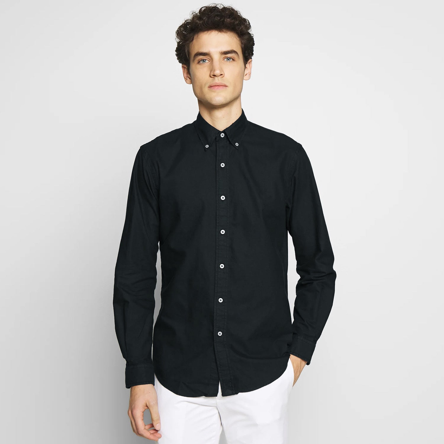 Jet Black Oxford Shirt