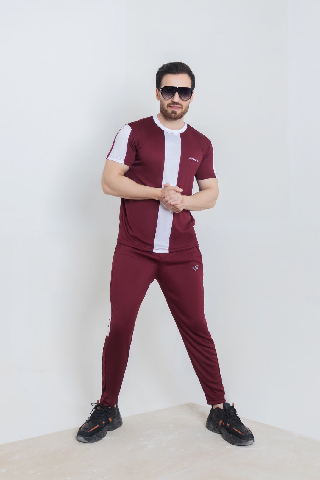 Maroon Stage Ways Tracksuit