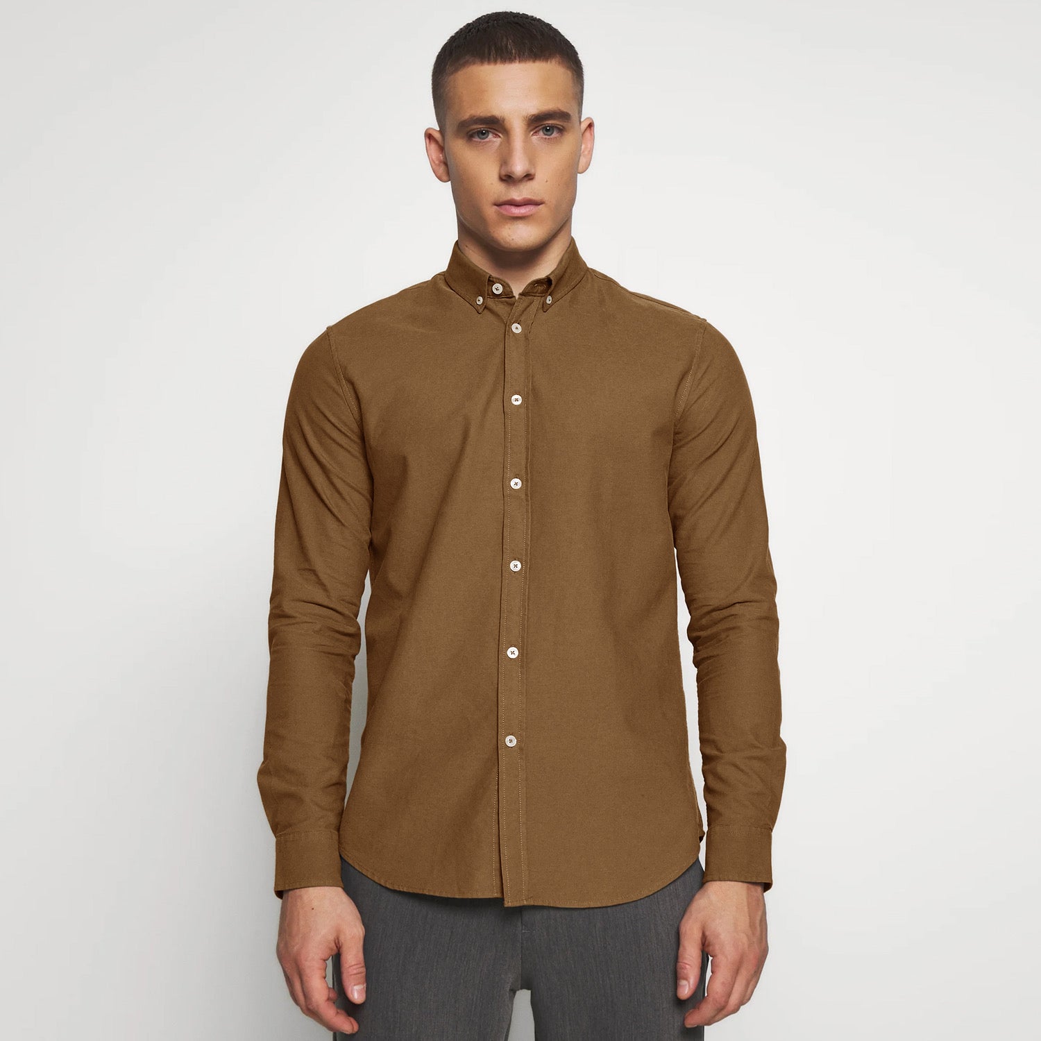 Chocolate Brown Oxford Shirt