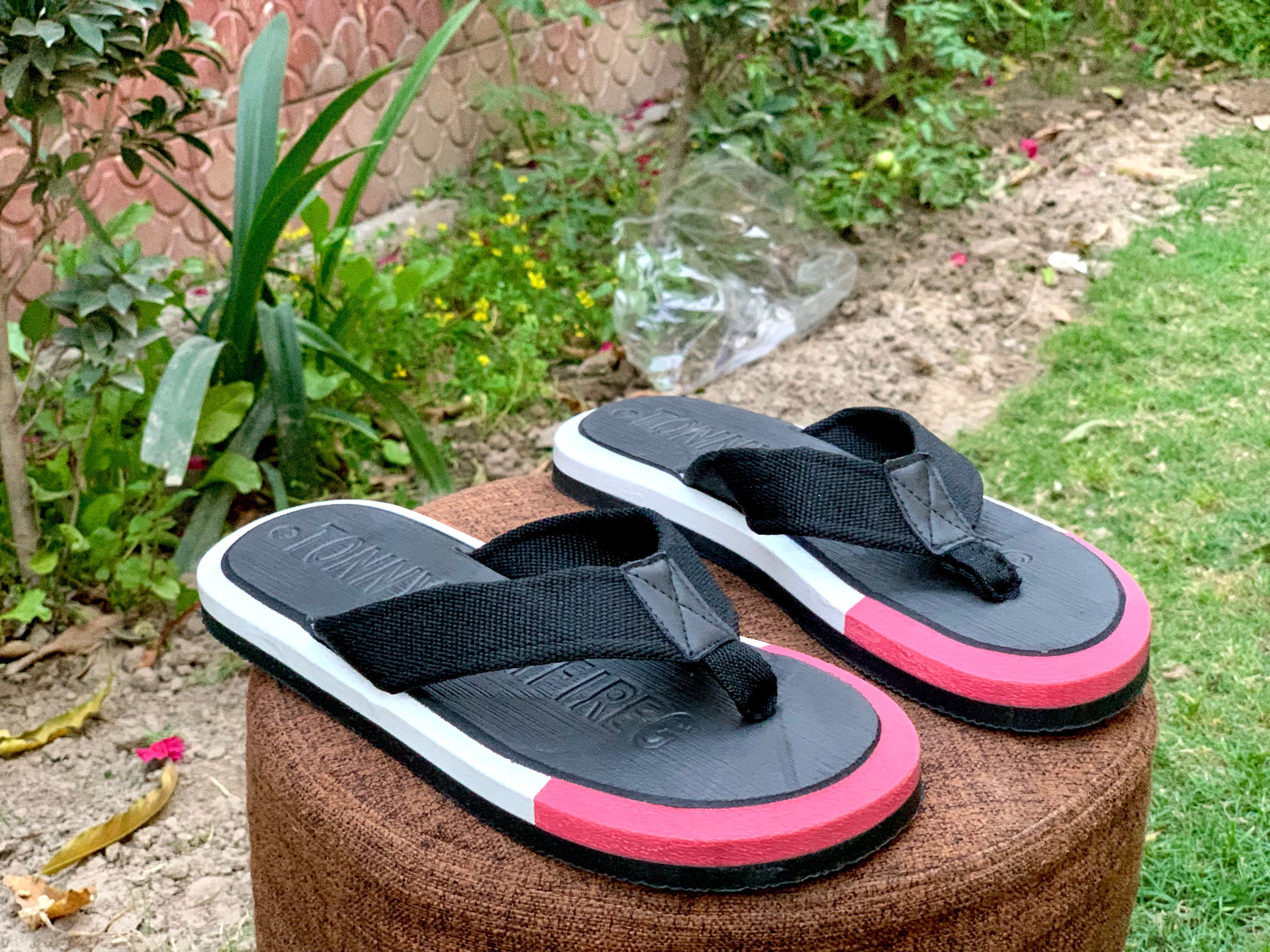 New Tonny Black-Red FlipFlopb ( FF-006 )